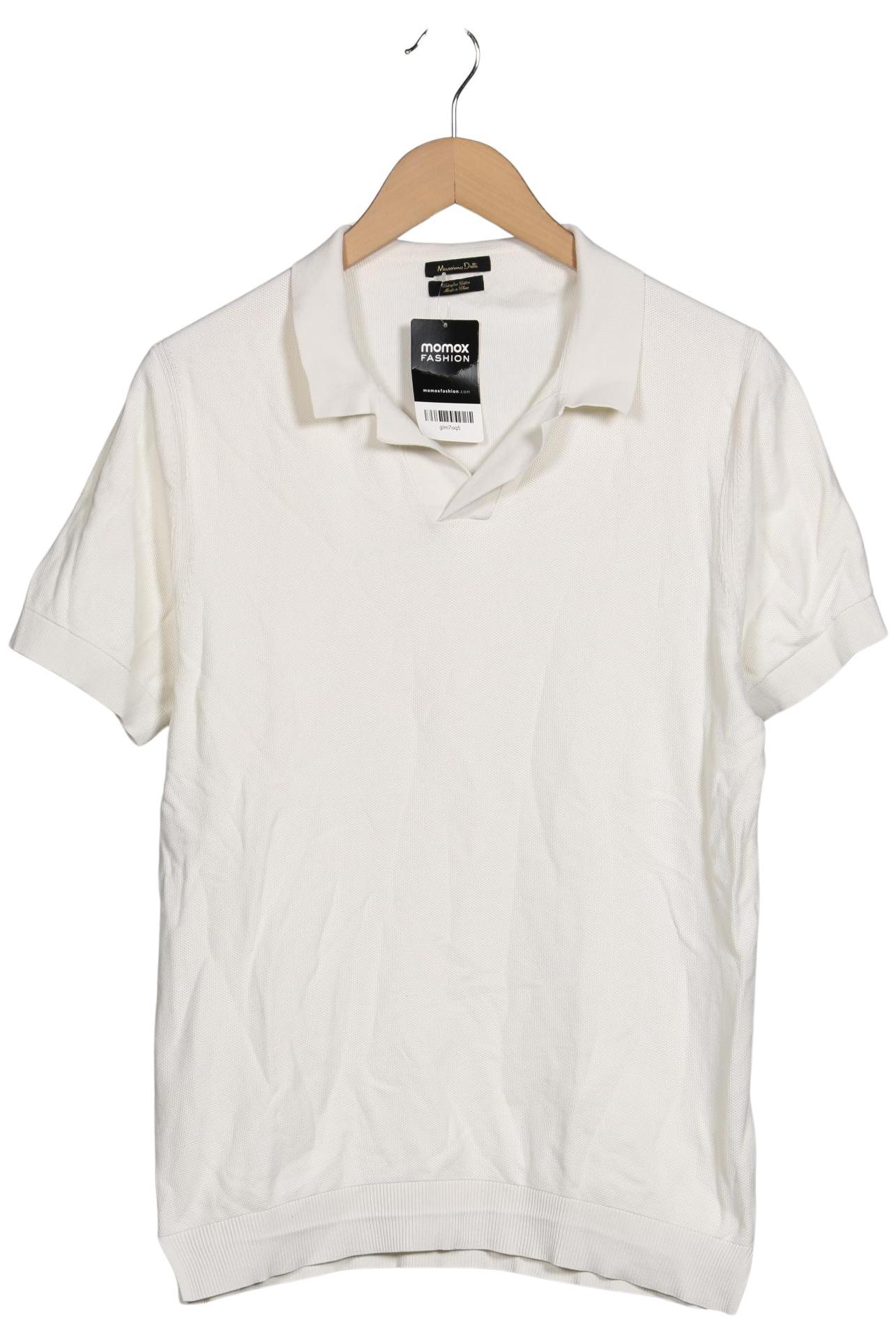 

Massimo Dutti Herren Poloshirt, cremeweiß, Gr. 52