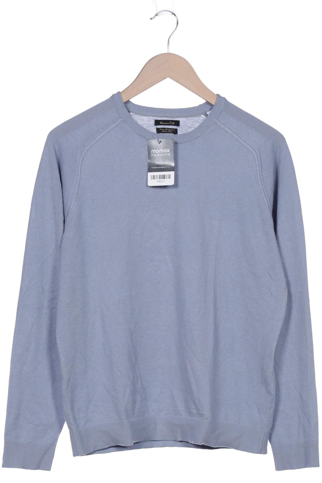 

Massimo Dutti Herren Pullover, blau, Gr. 48