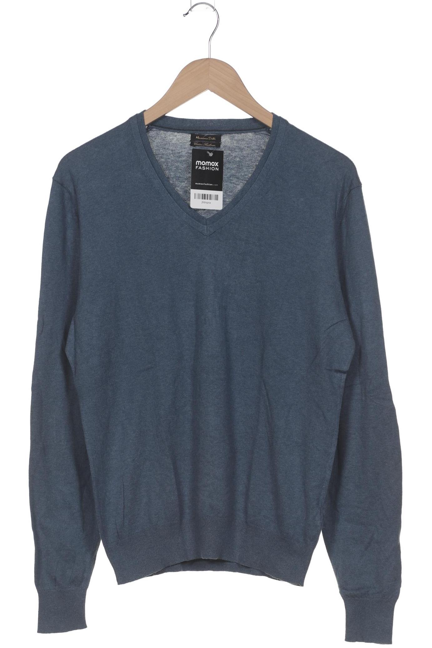 

Massimo Dutti Herren Pullover, blau, Gr. 48