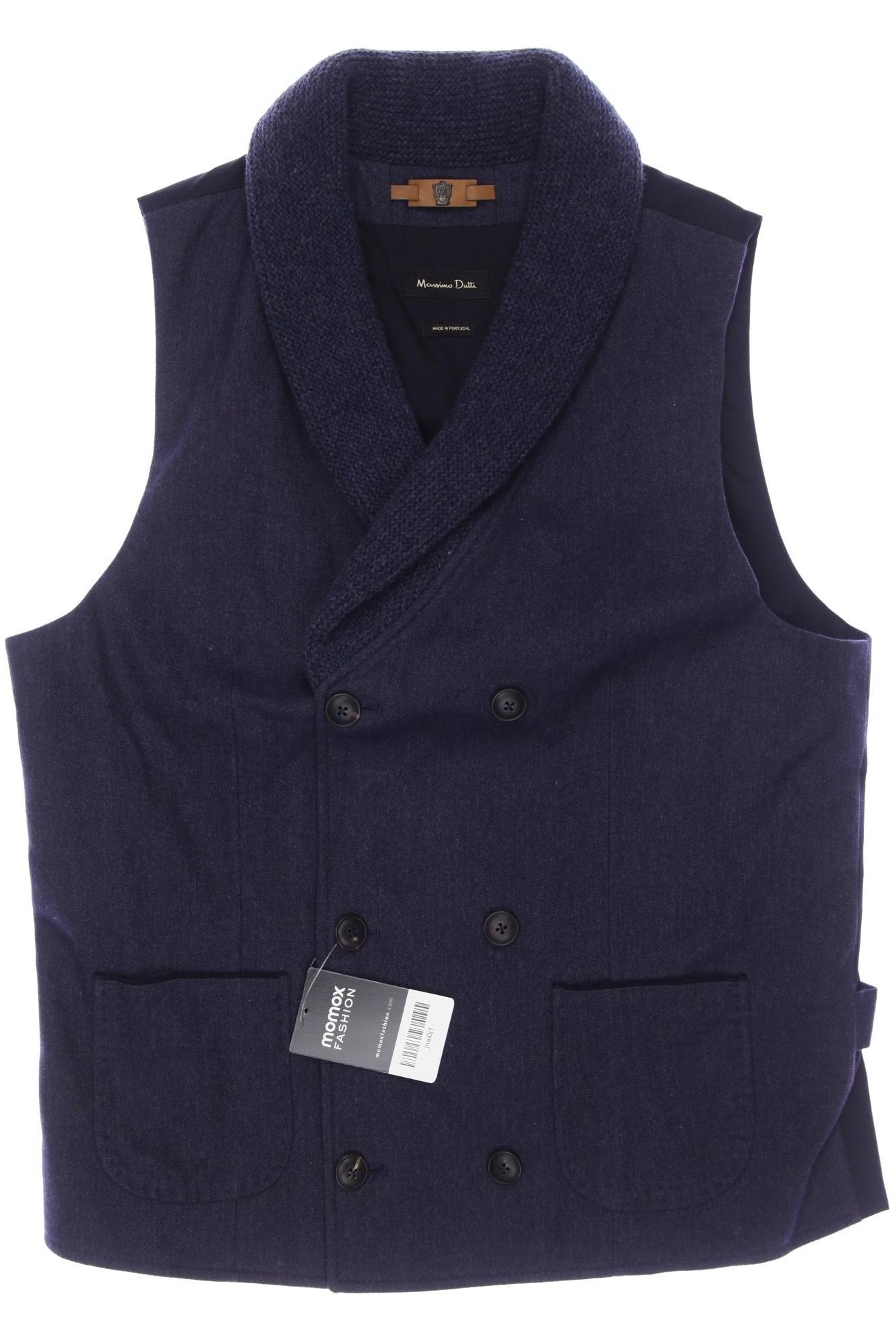 

Massimo Dutti Herren Weste, marineblau, Gr. 48