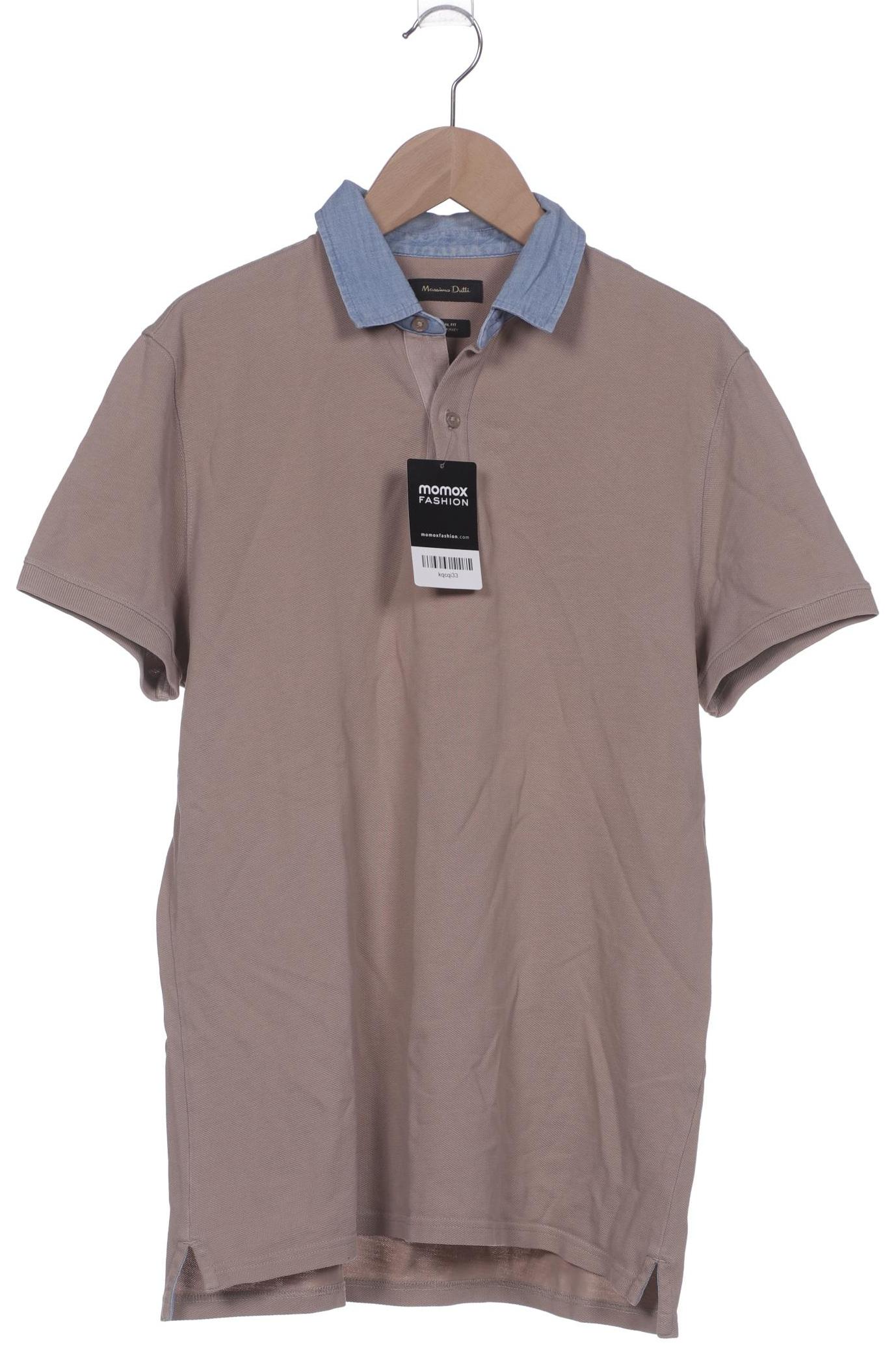 

Massimo Dutti Herren Poloshirt, beige, Gr. 48