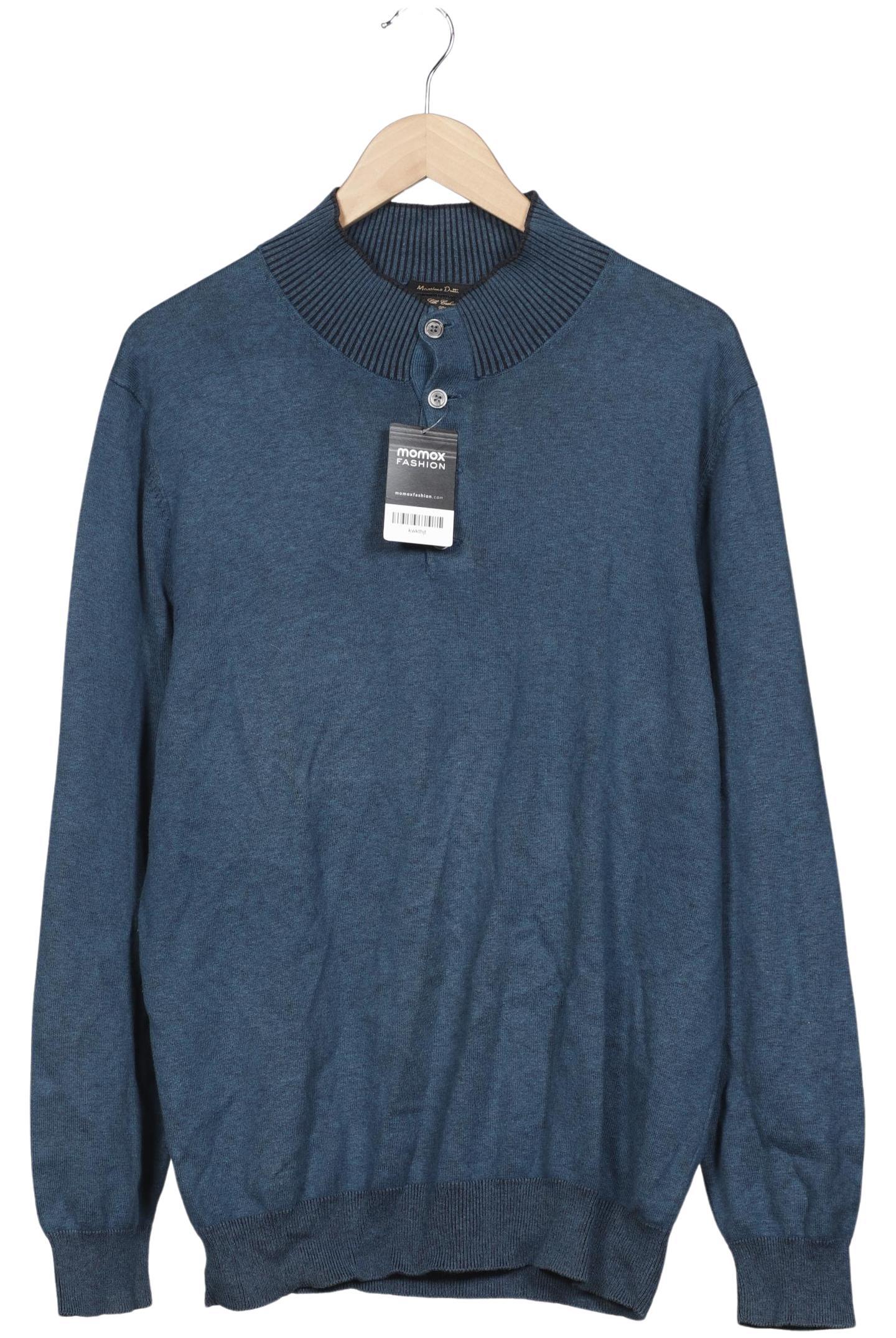 

Massimo Dutti Herren Pullover, blau, Gr. 56