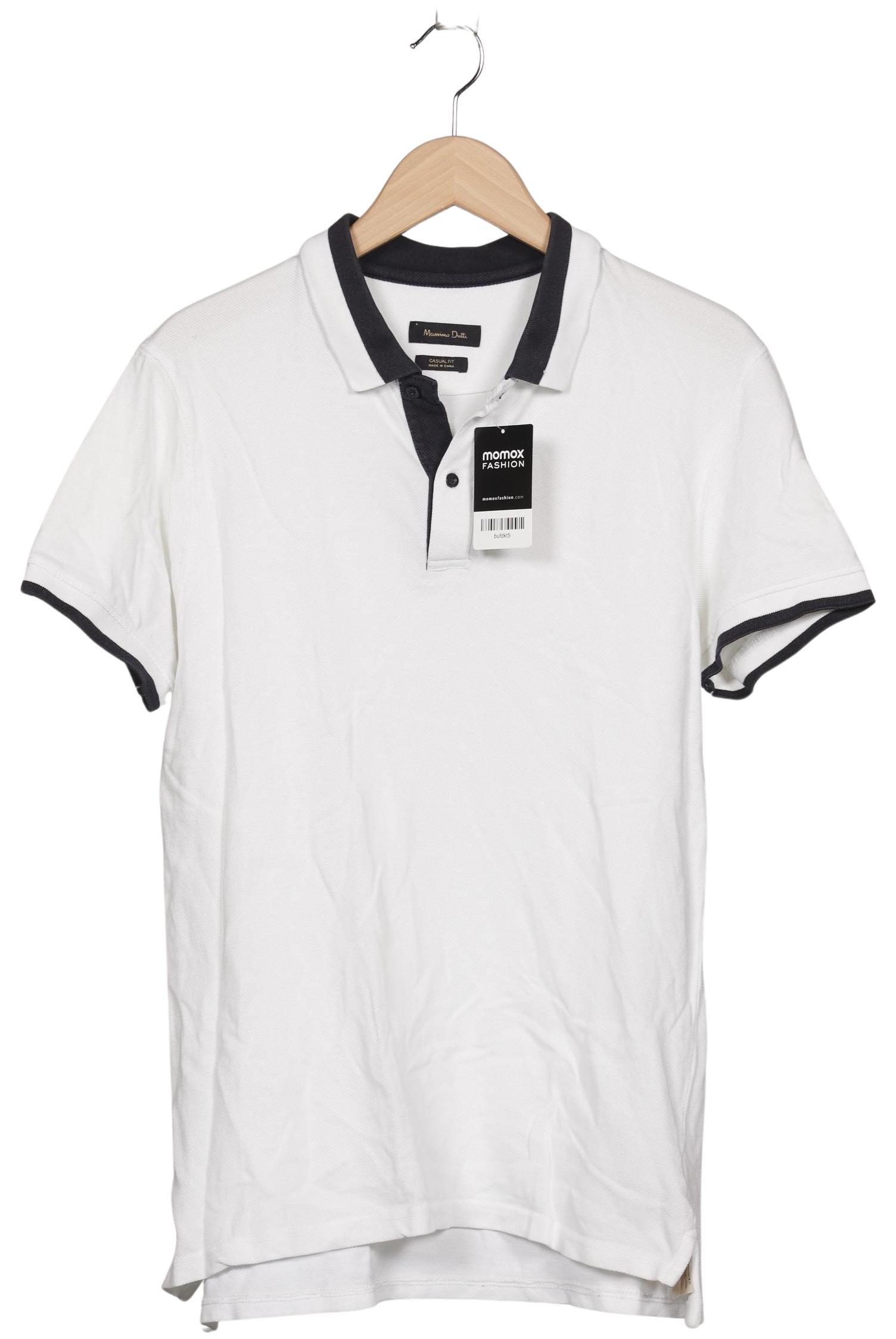 Thumbnail - Massimo Dutti Herren Poloshirt, weiß, Gr. 52