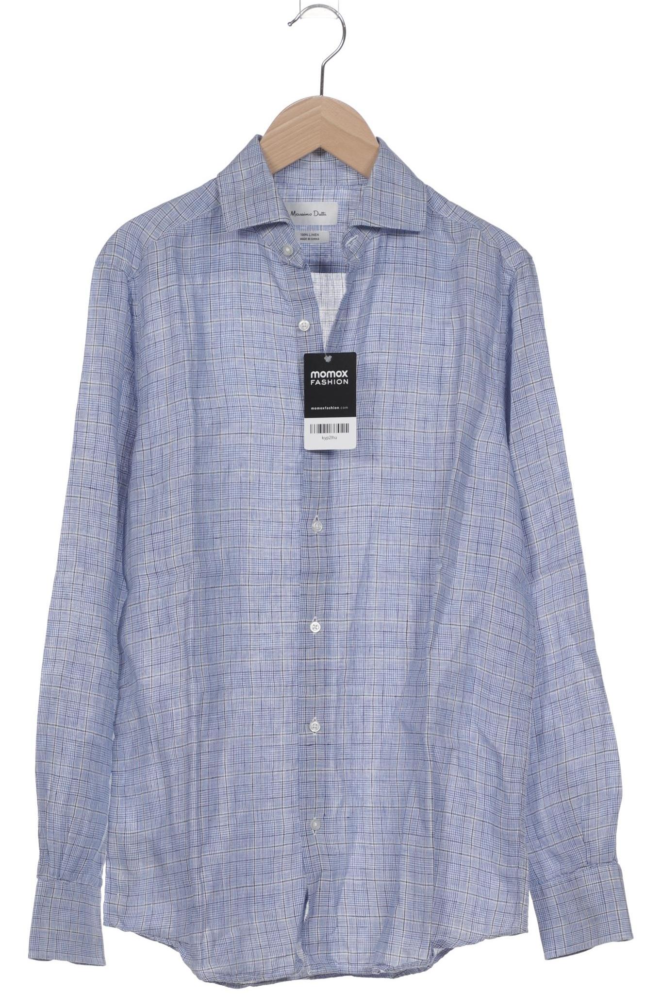

Massimo Dutti Herren Hemd, blau, Gr. 46