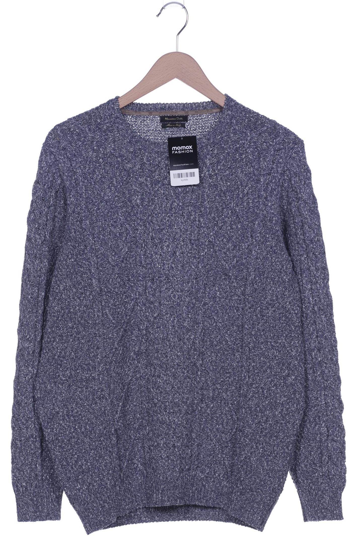 

Massimo Dutti Herren Pullover, blau, Gr. 54