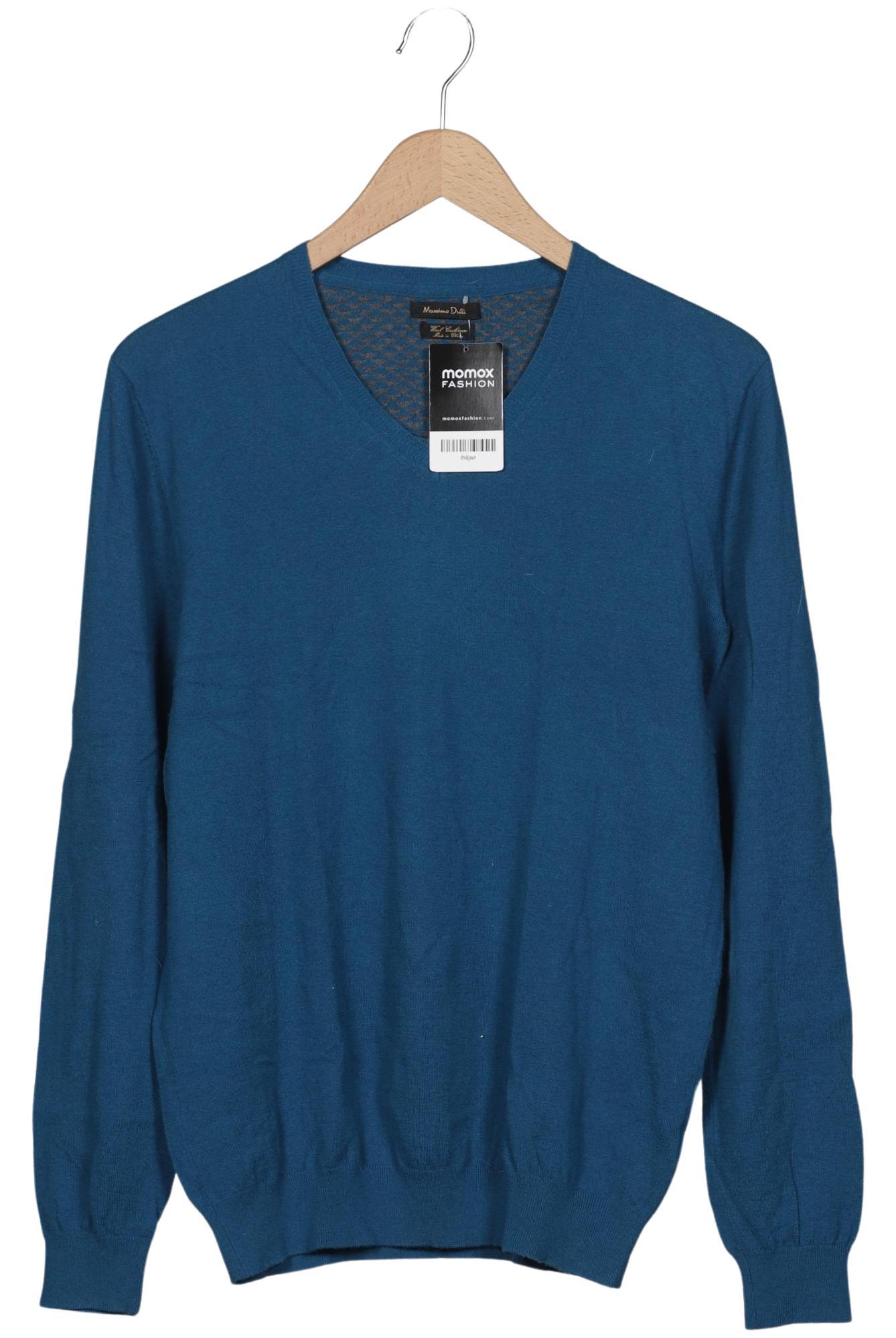 

Massimo Dutti Herren Pullover, blau, Gr. 52