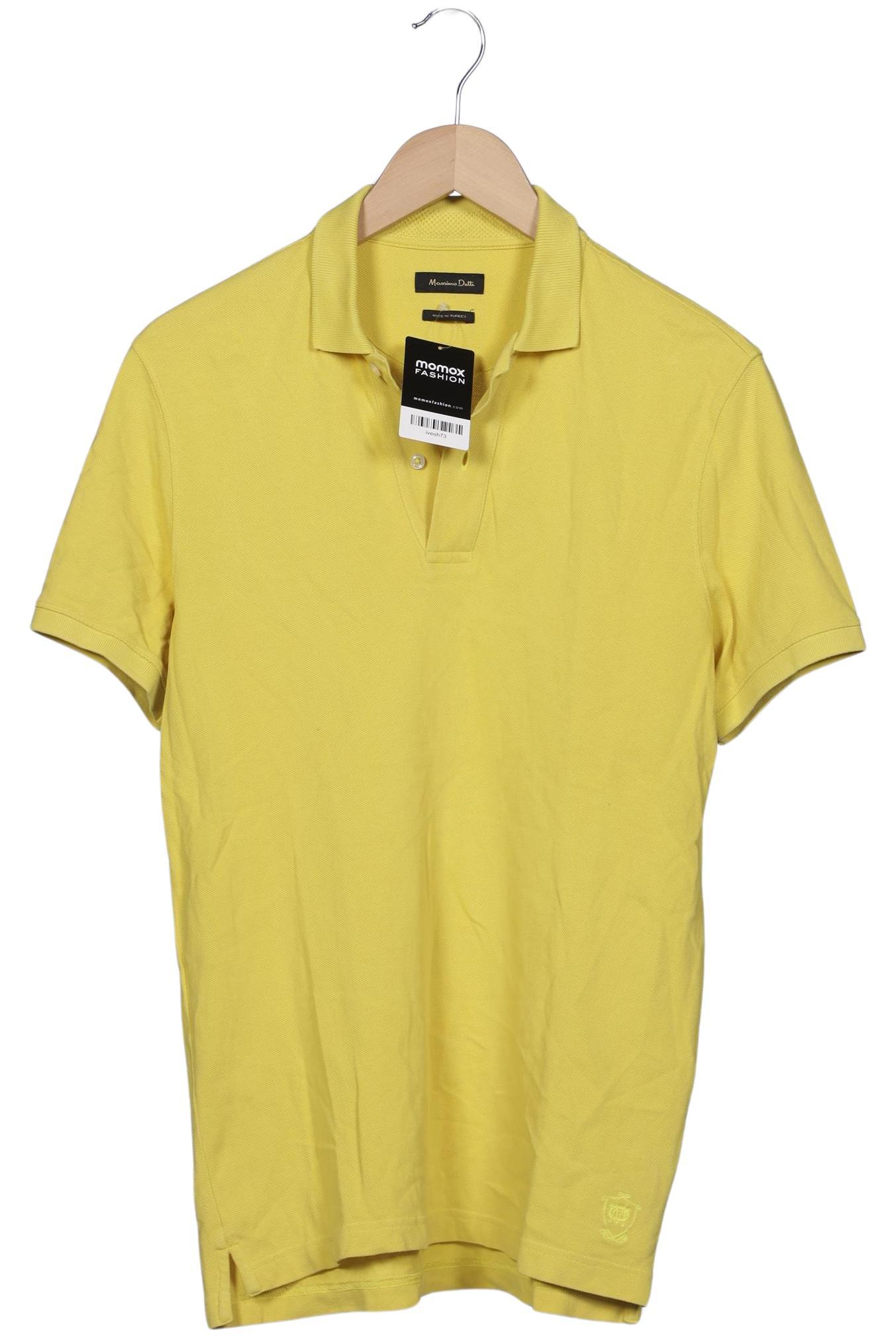 

Massimo Dutti Herren Poloshirt, gelb, Gr. 48