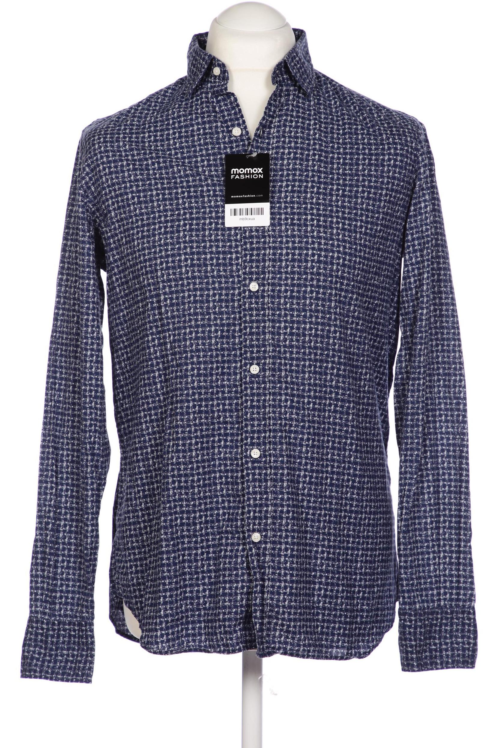 

Massimo Dutti Herren Hemd, blau, Gr. 48