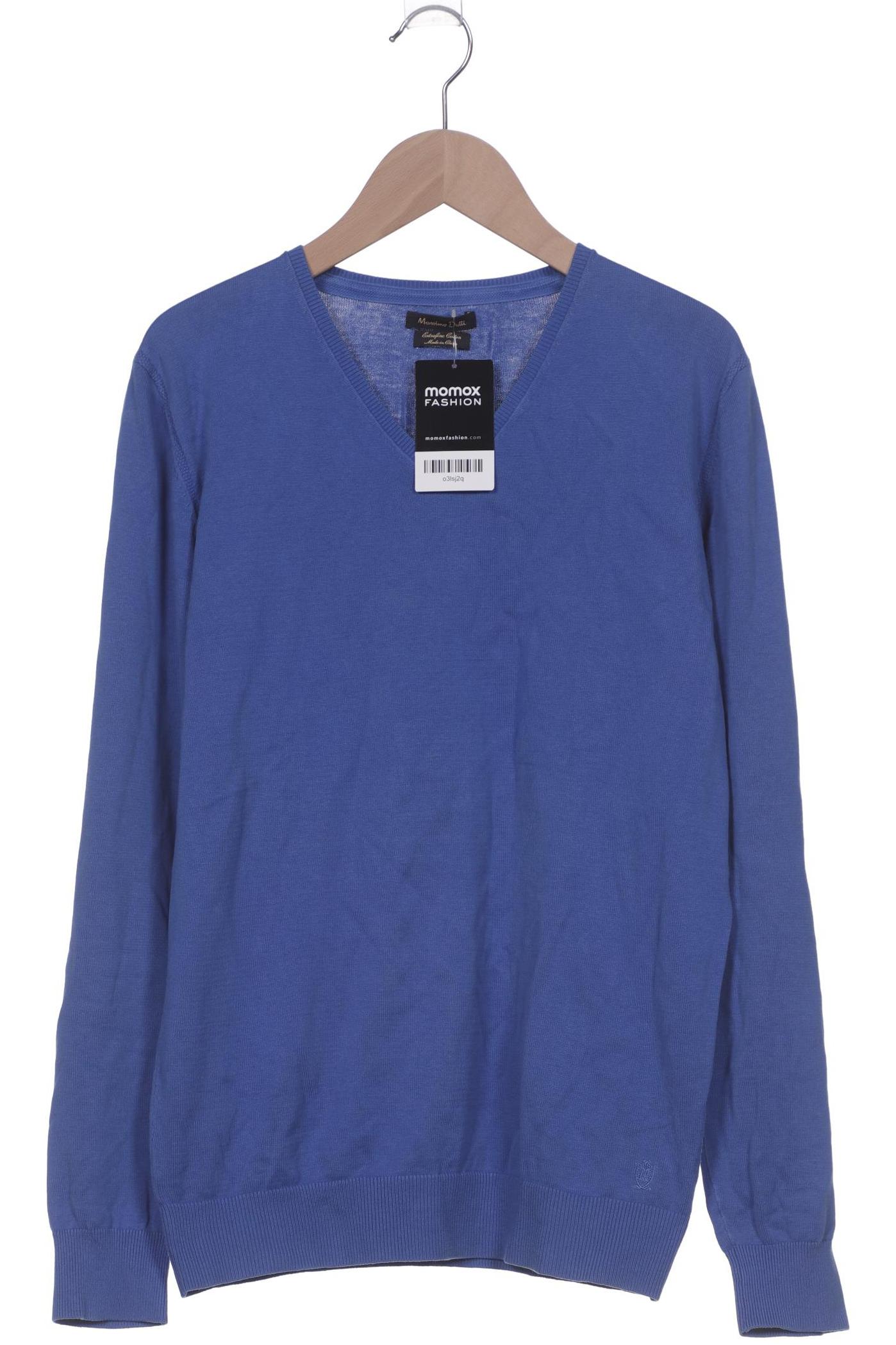 

Massimo Dutti Herren Pullover, blau, Gr. 46