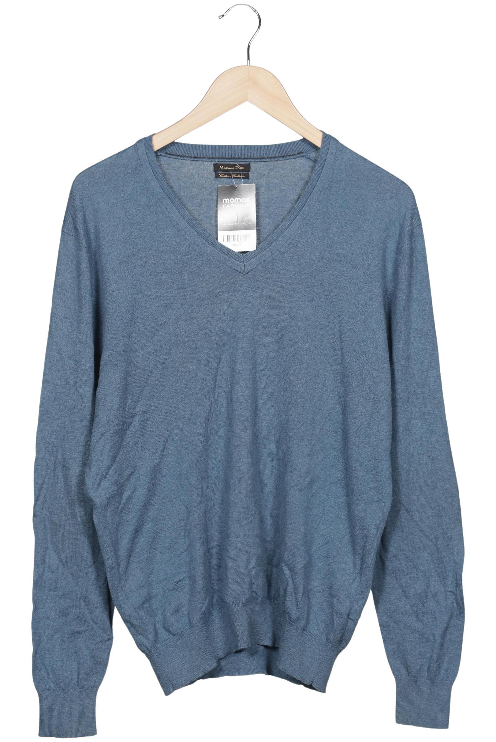 

Massimo Dutti Herren Pullover, blau, Gr. 52