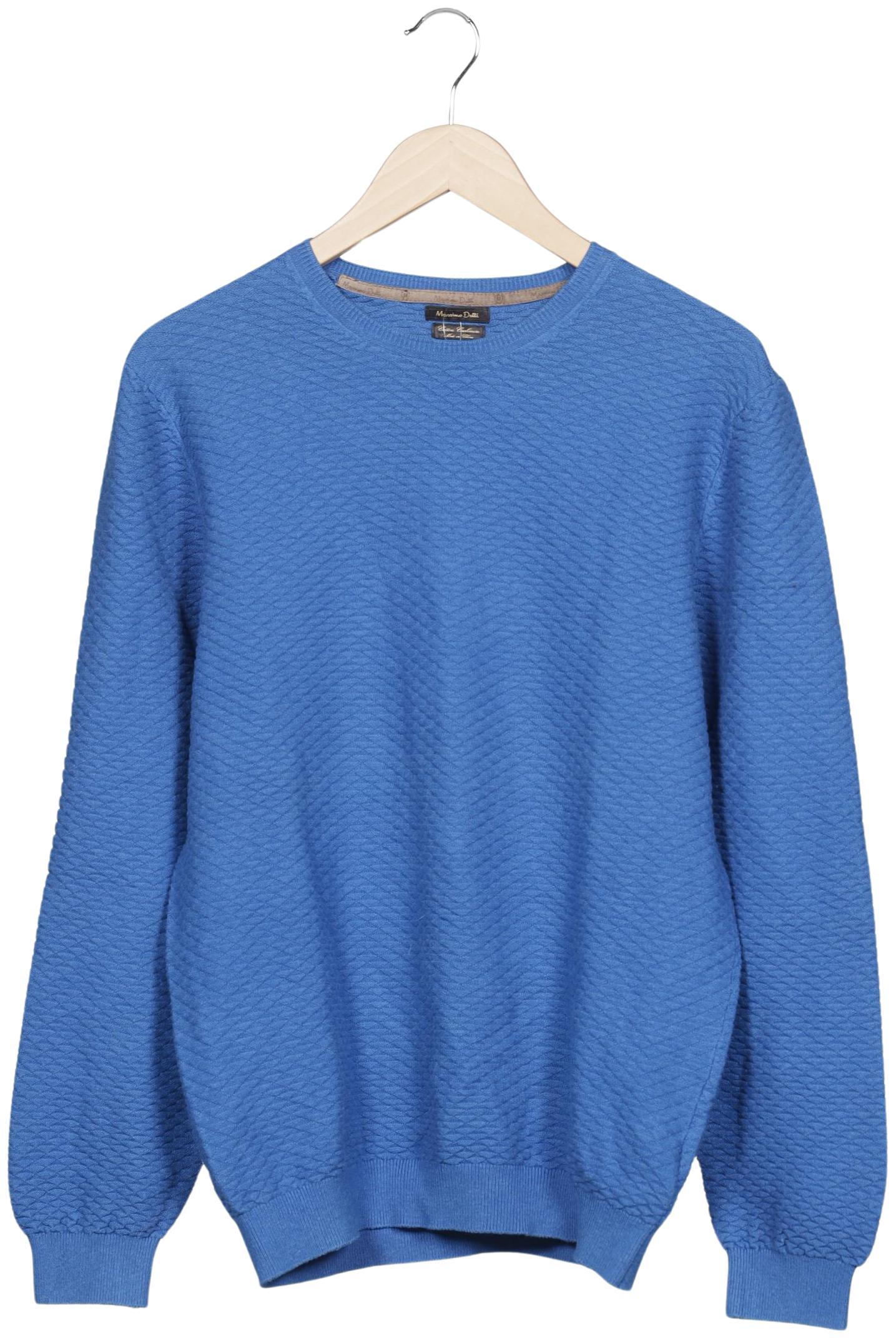 

Massimo Dutti Herren Pullover, blau, Gr. 52