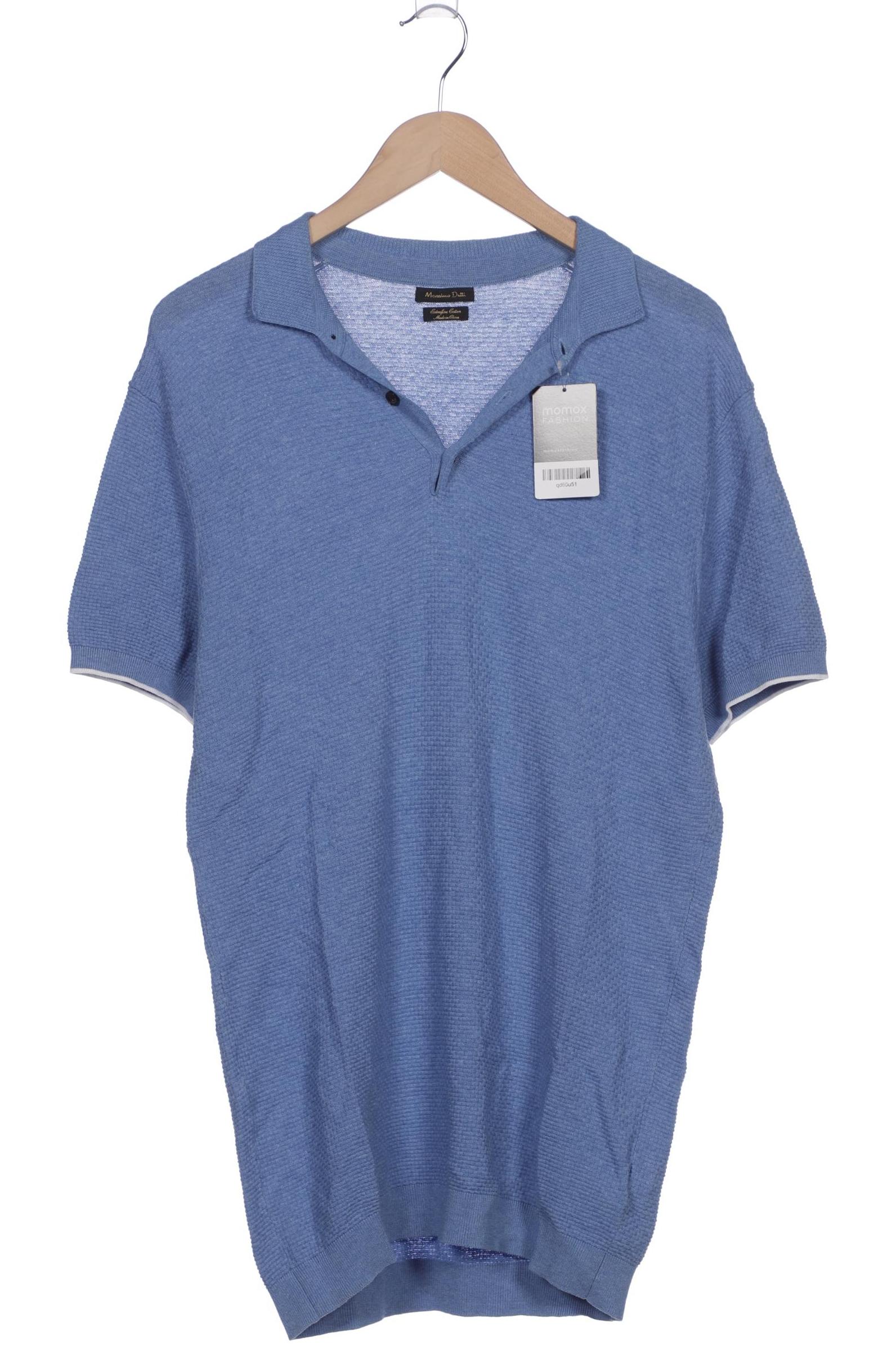 

Massimo Dutti Herren Poloshirt, blau, Gr. 52