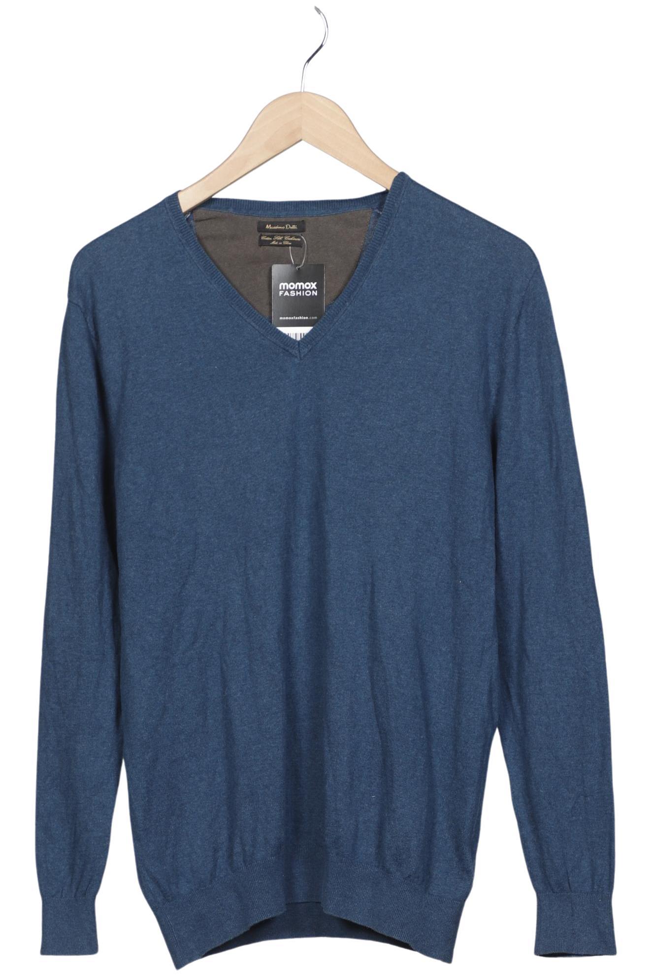 

Massimo Dutti Herren Pullover, blau, Gr. 54