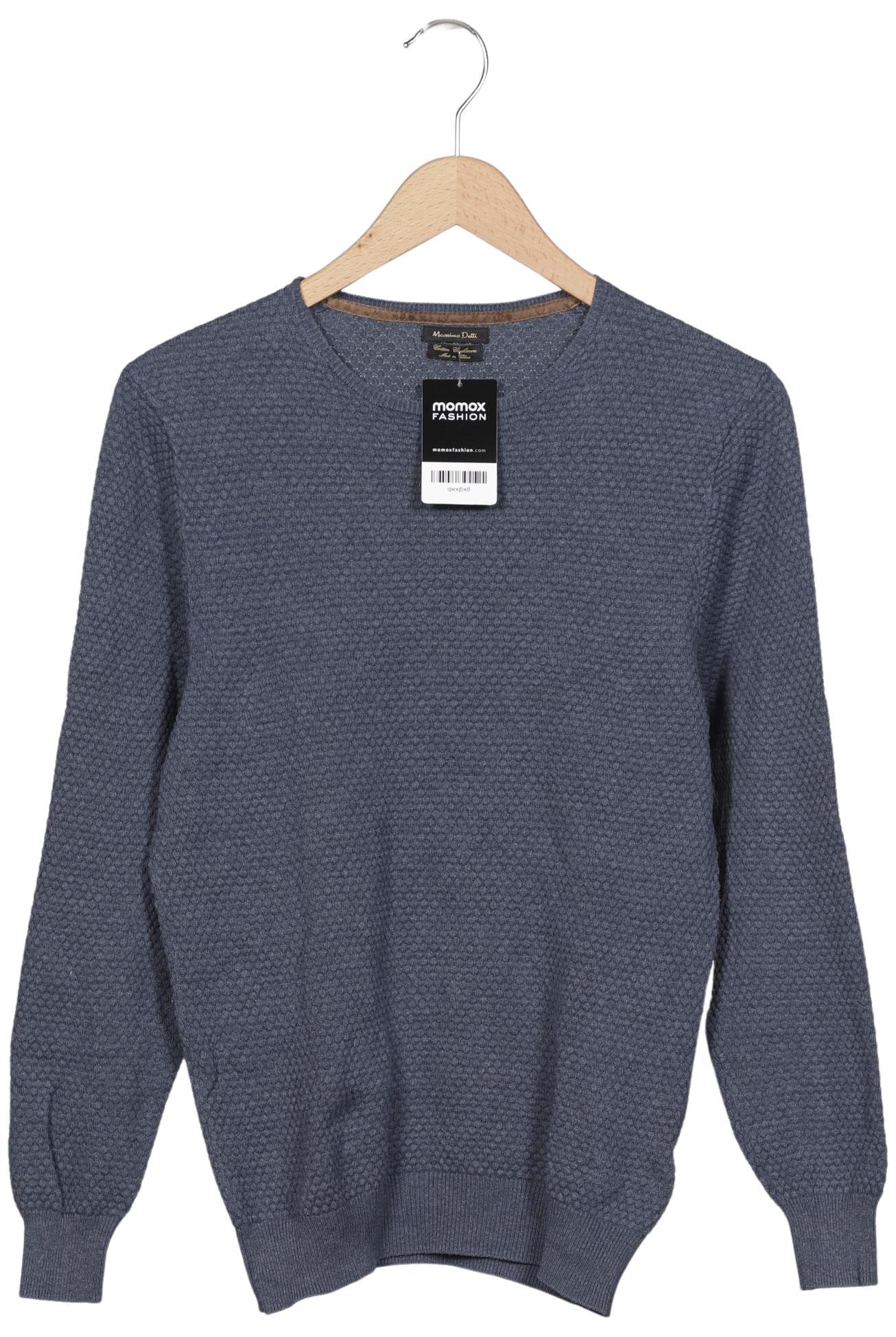

Massimo Dutti Herren Pullover, blau, Gr. 48