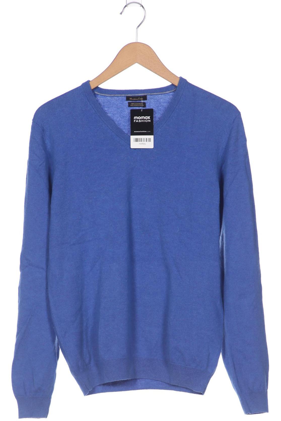 

Massimo Dutti Herren Pullover, blau, Gr. 52