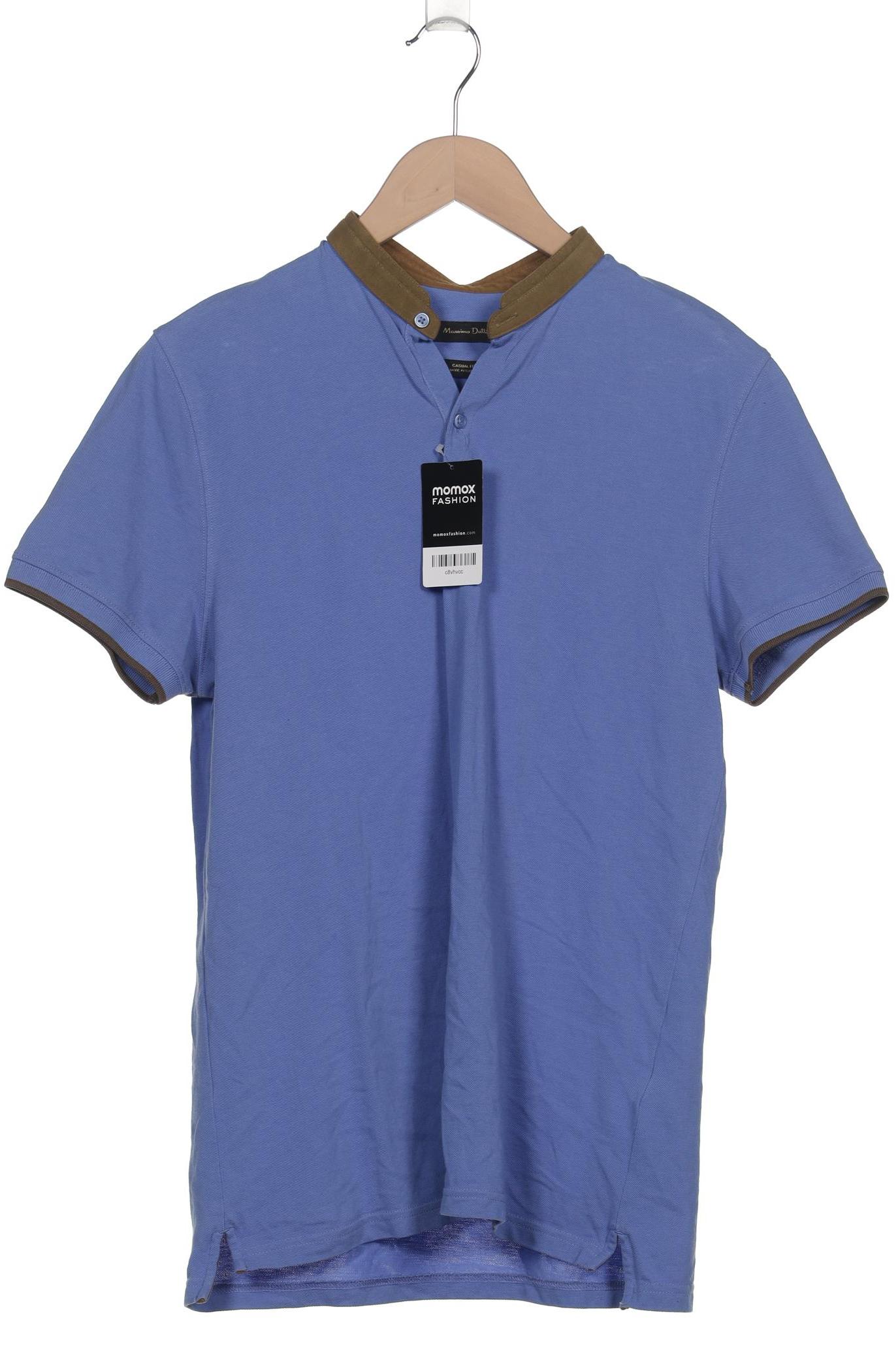 

Massimo Dutti Herren Poloshirt, blau, Gr. 48