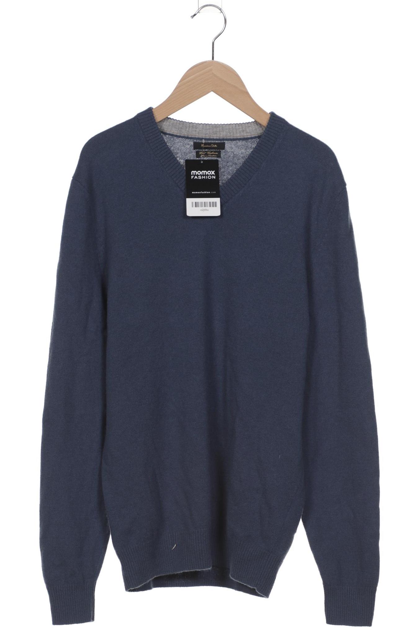 

Massimo Dutti Herren Pullover, blau, Gr. 48