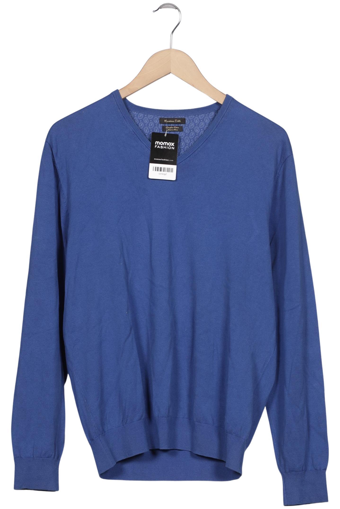 

Massimo Dutti Herren Pullover, blau, Gr. 54
