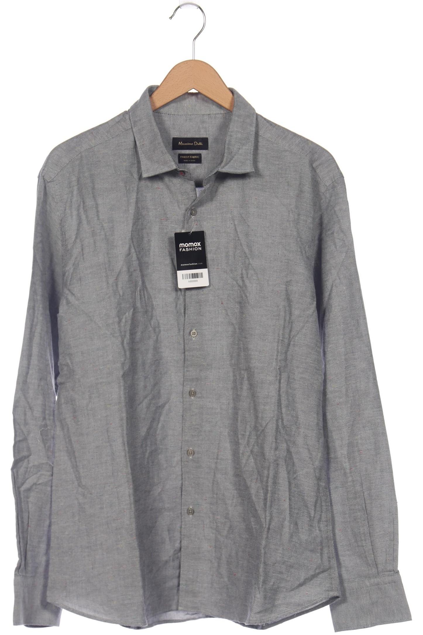 

Massimo Dutti Herren Hemd, grau, Gr. 56