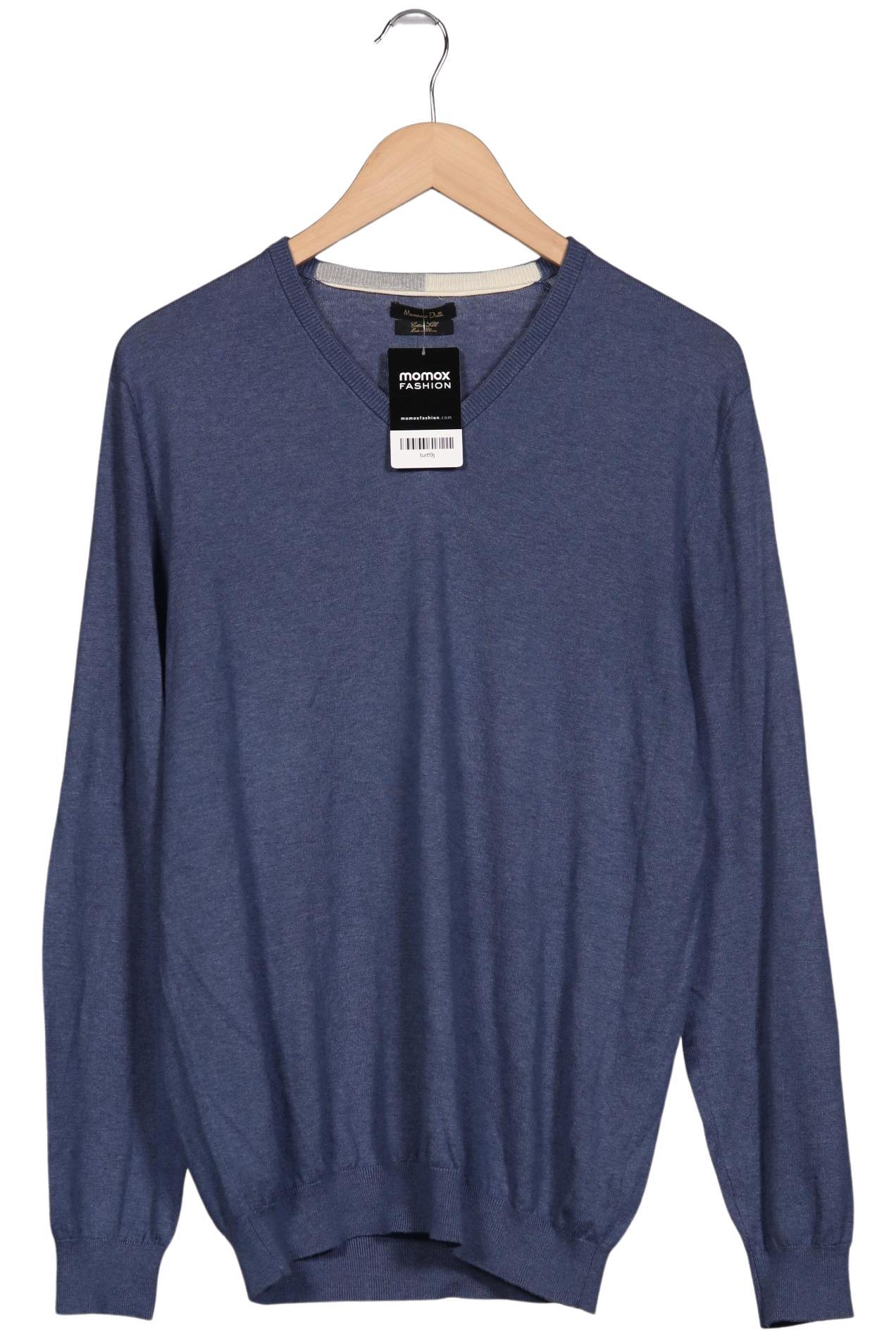 

Massimo Dutti Herren Pullover, blau, Gr. 52