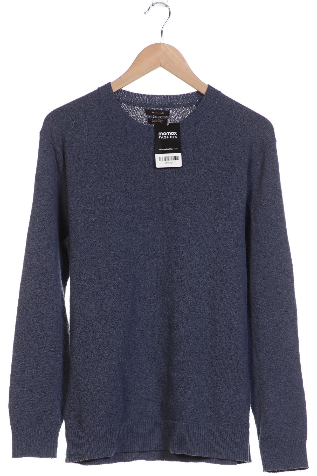 

Massimo Dutti Herren Pullover, blau, Gr. 48