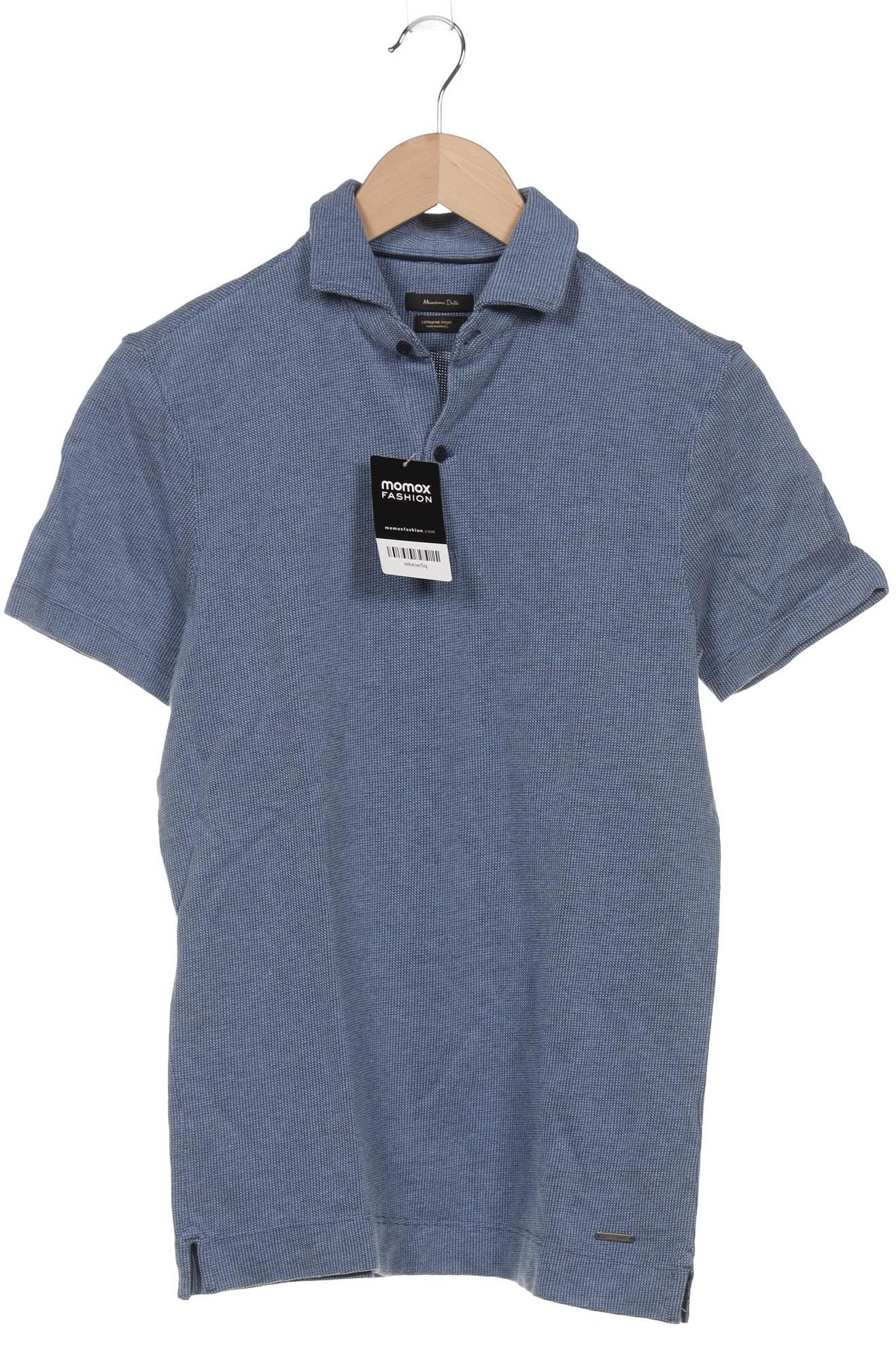 

Massimo Dutti Herren Poloshirt, blau, Gr. 48