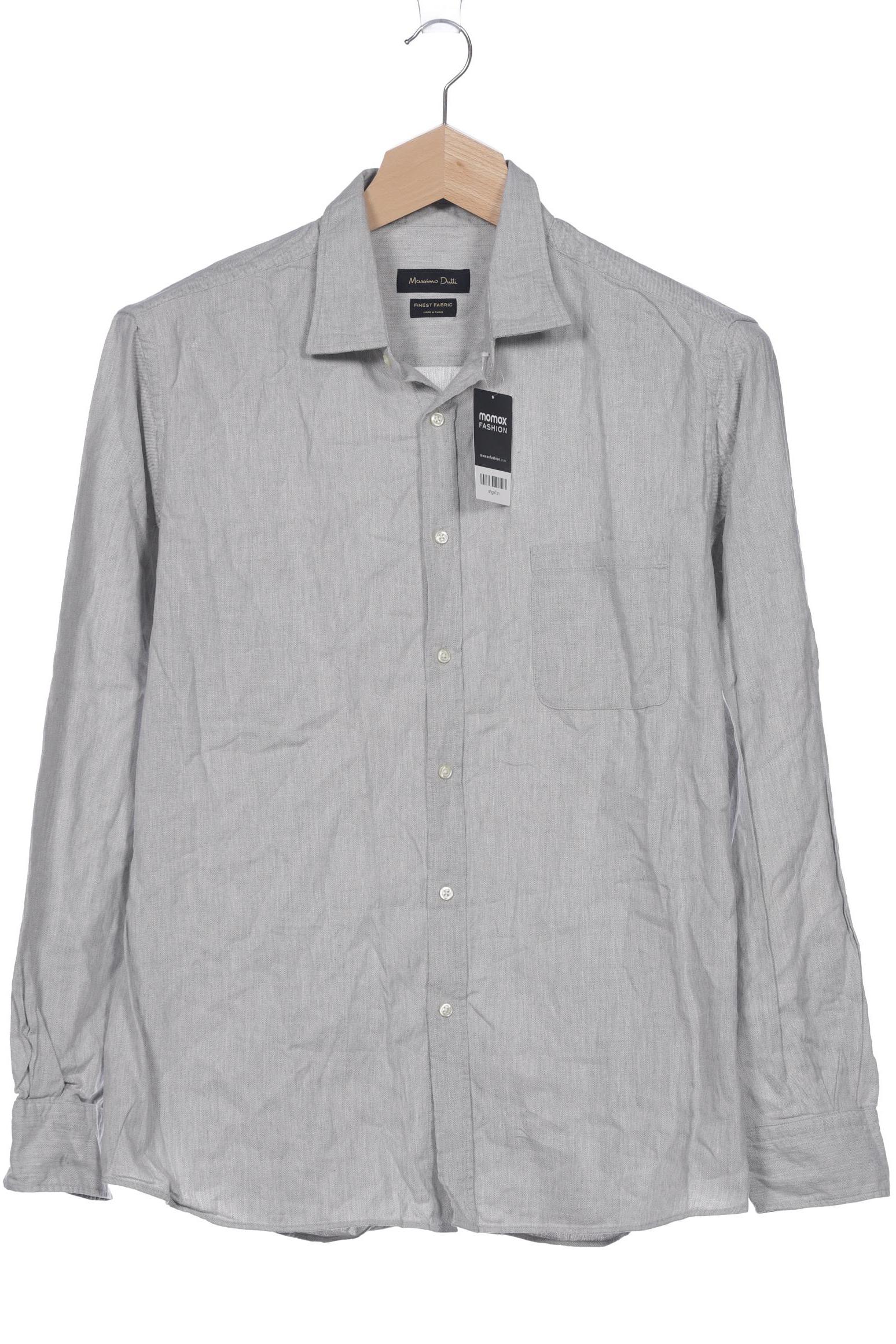 

Massimo Dutti Herren Hemd, grau, Gr. 56