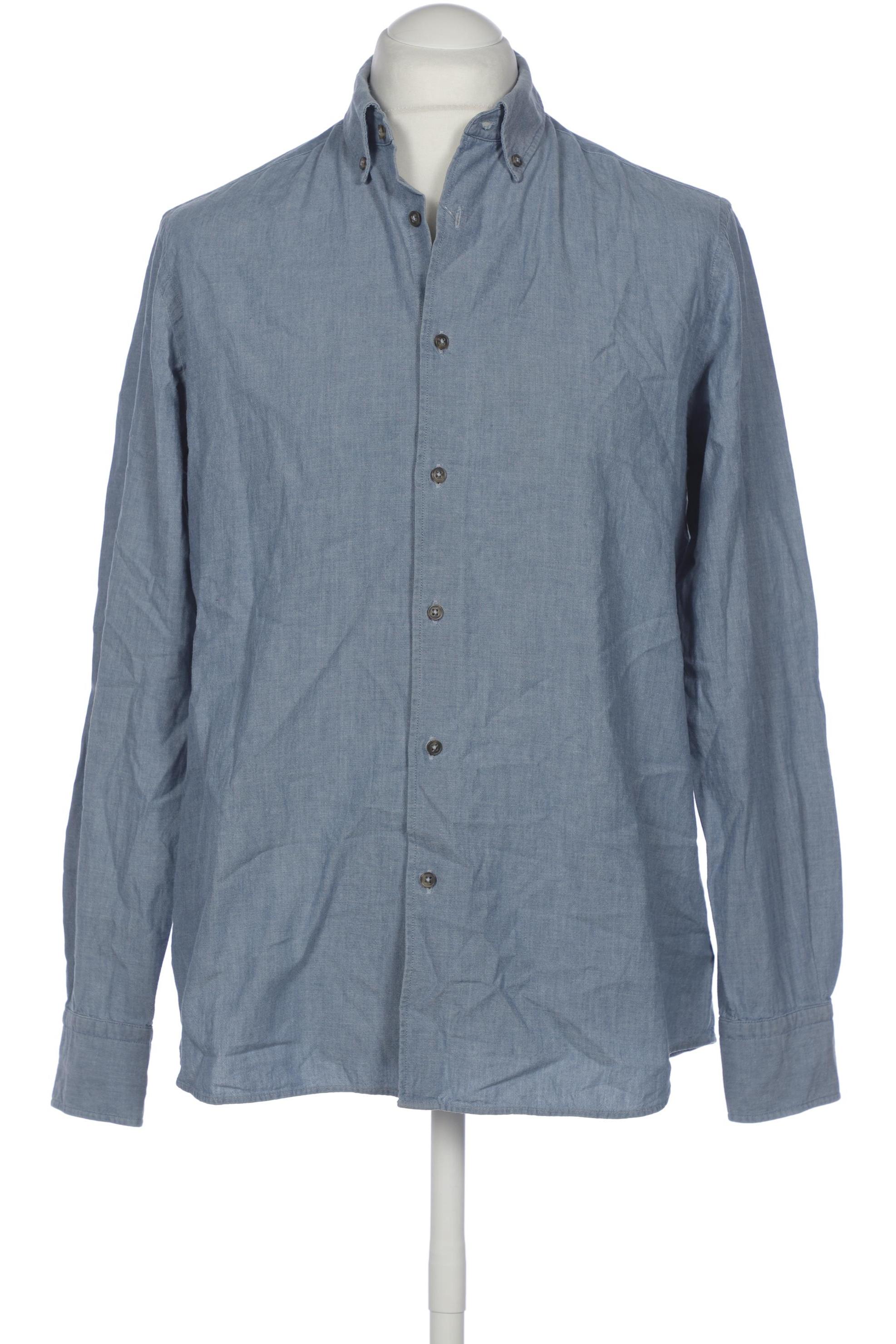 

Massimo Dutti Herren Hemd, blau, Gr. 52