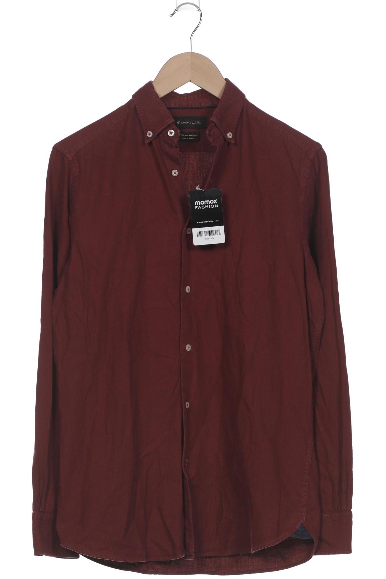

Massimo Dutti Herren Hemd, bordeaux, Gr. 46