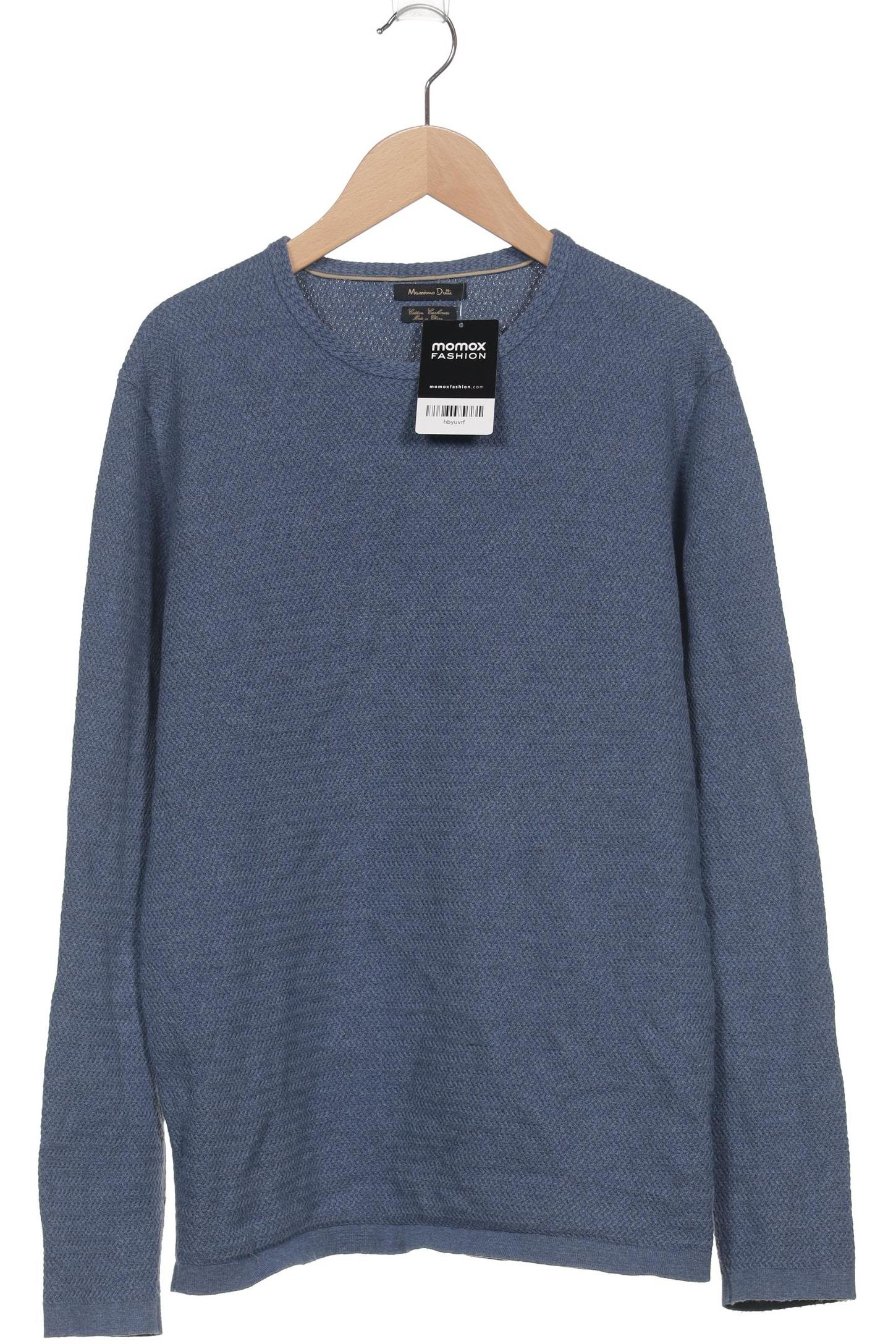 

Massimo Dutti Herren Pullover, blau, Gr. 48