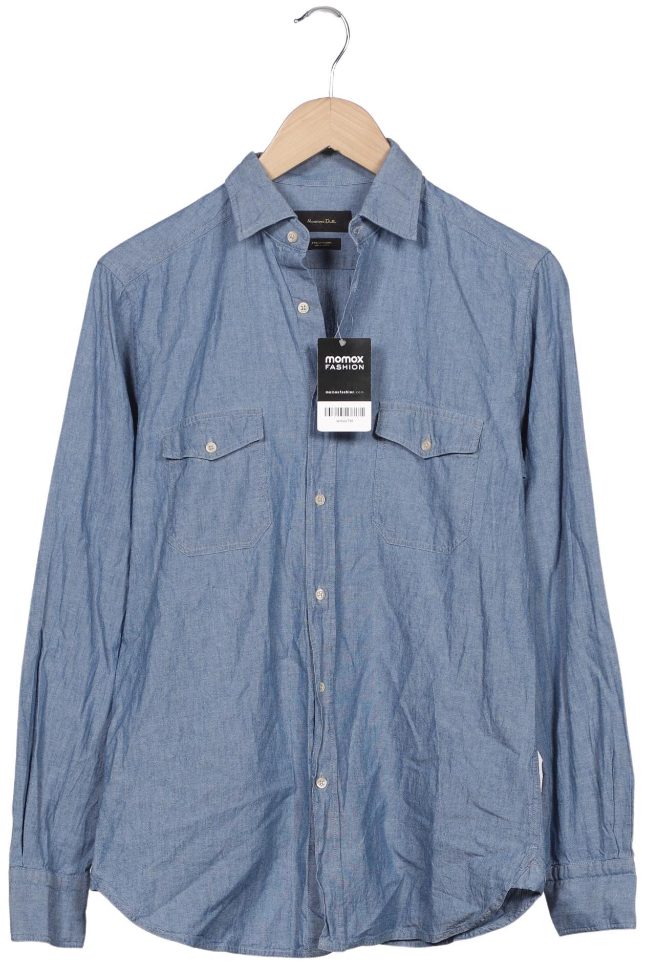 

Massimo Dutti Herren Hemd, blau, Gr. 46