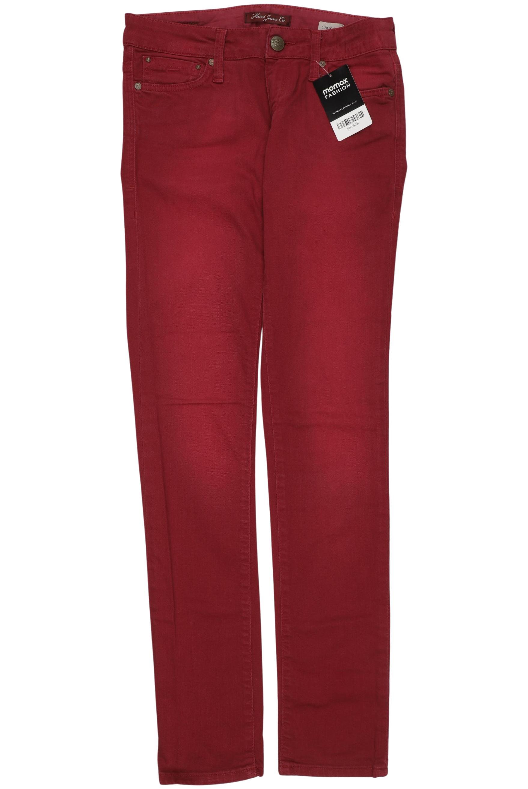 

mavi Damen Jeans, rot, Gr. 25
