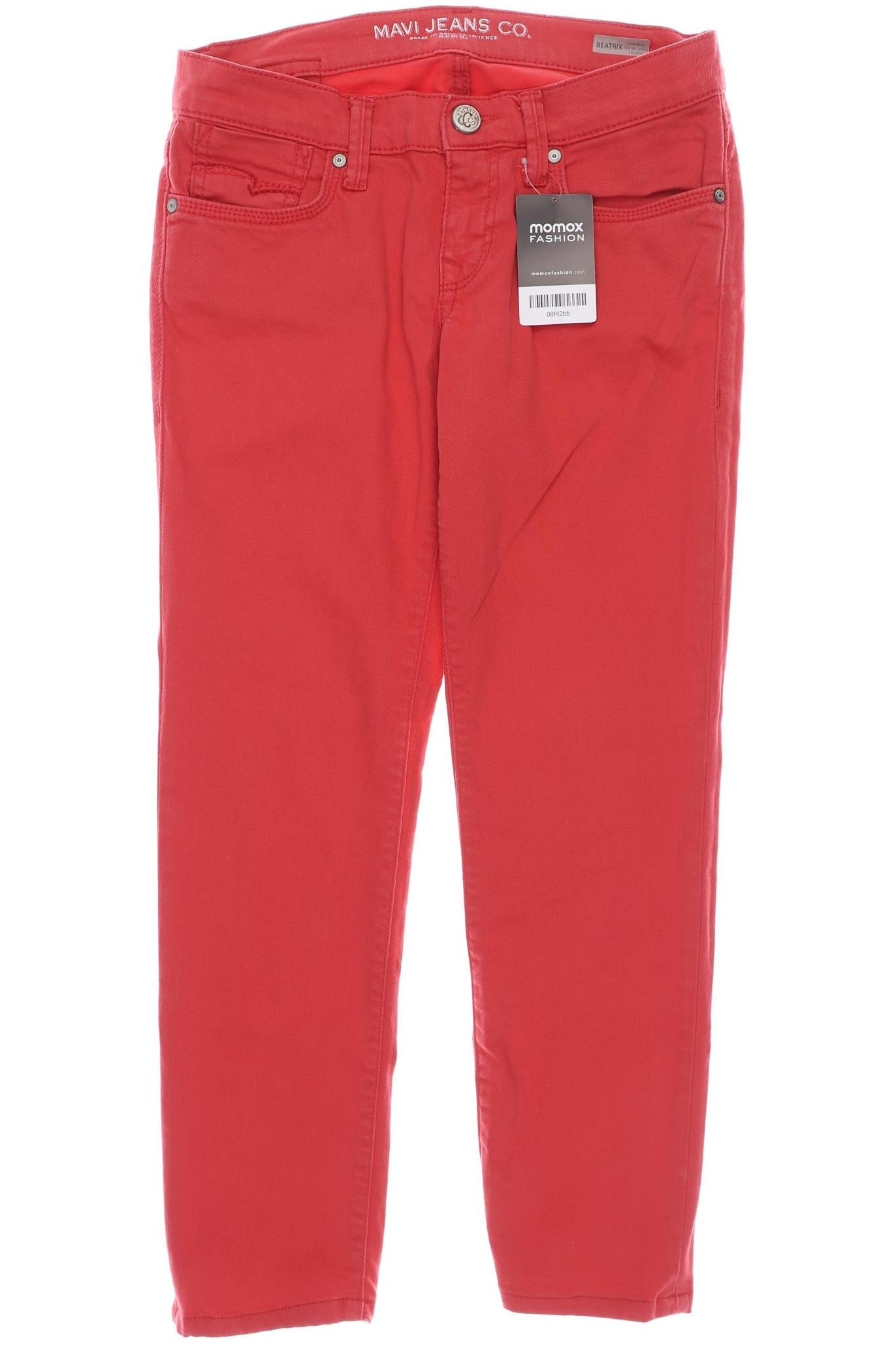 

mavi Damen Jeans, rot, Gr. 27