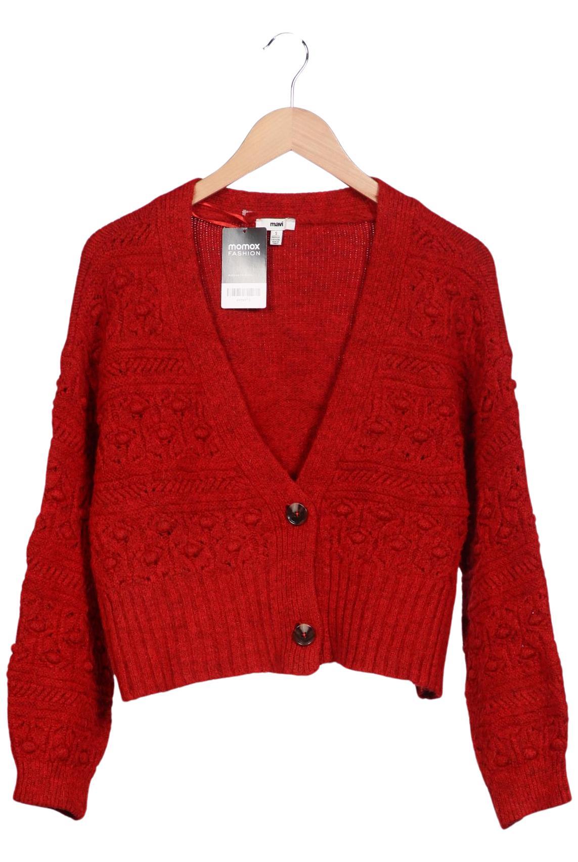 

mavi Damen Strickjacke, rot, Gr. 36