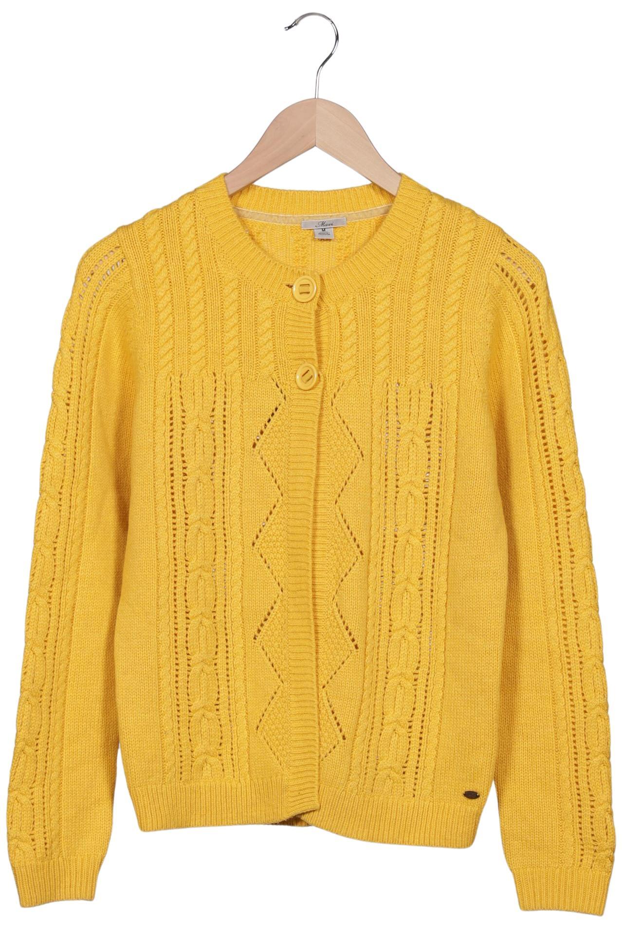 

mavi Damen Strickjacke, gelb, Gr. 38