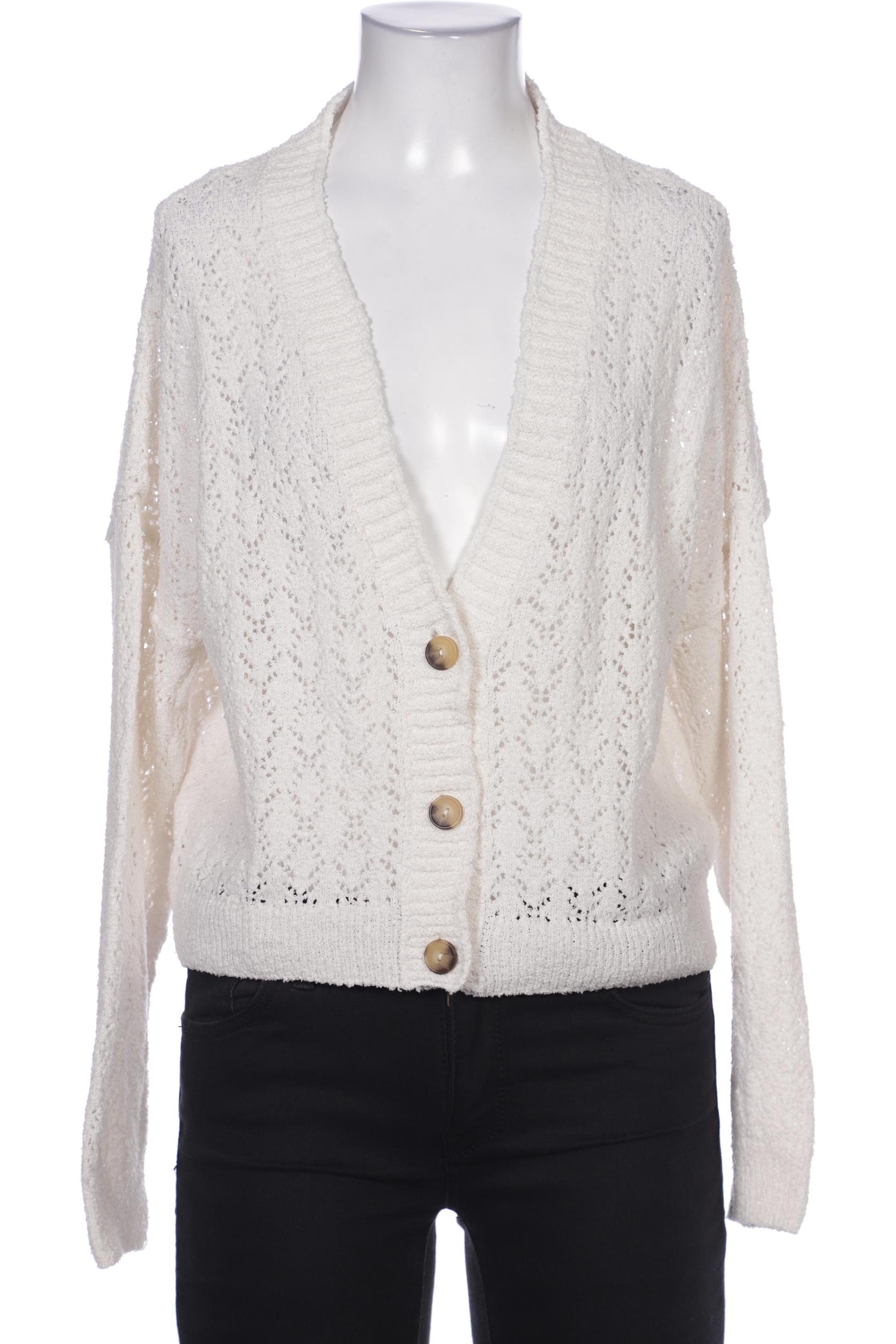 

mavi Damen Strickjacke, weiß, Gr. 36