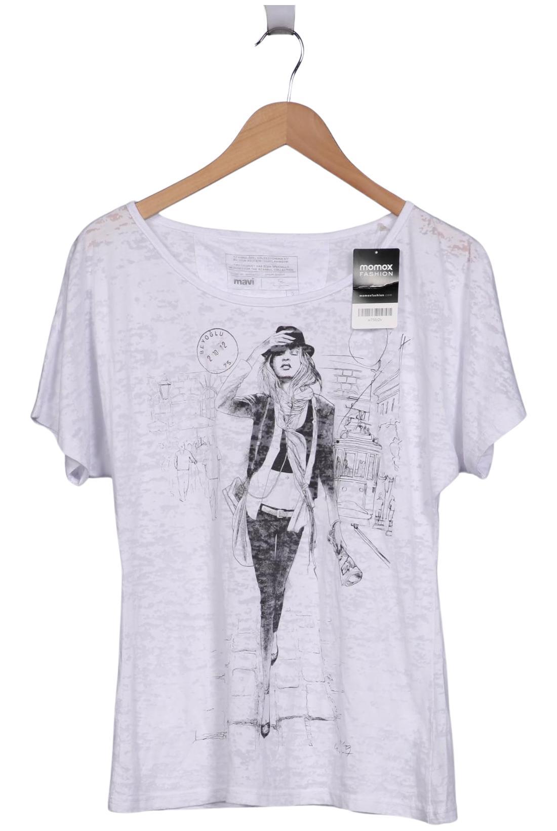 

mavi Damen T-Shirt, weiß, Gr. 36