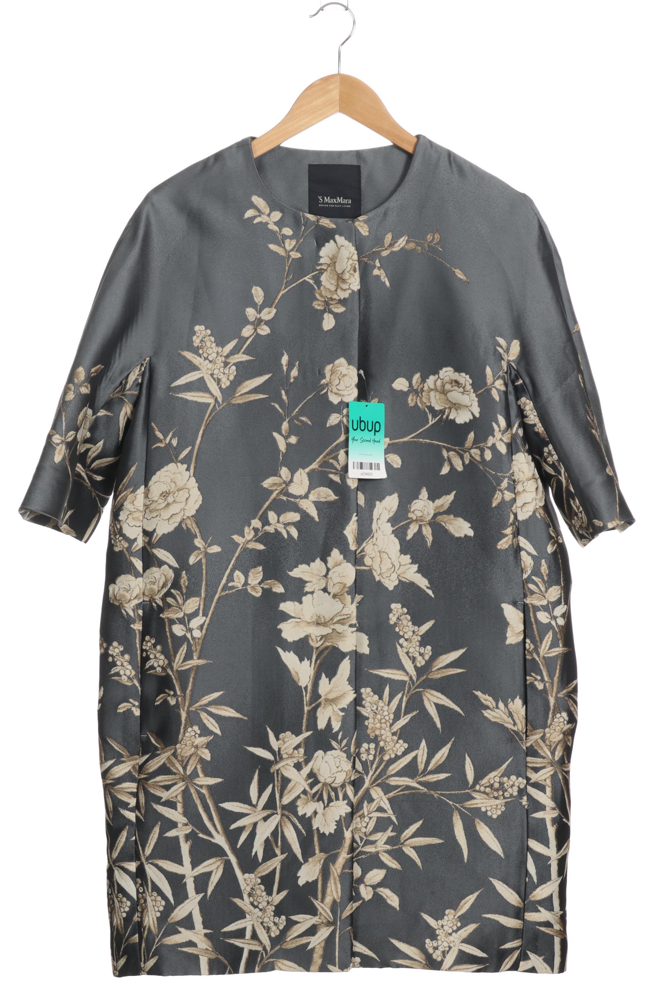 

Max Mara Damen Mantel, silber, Gr. 36