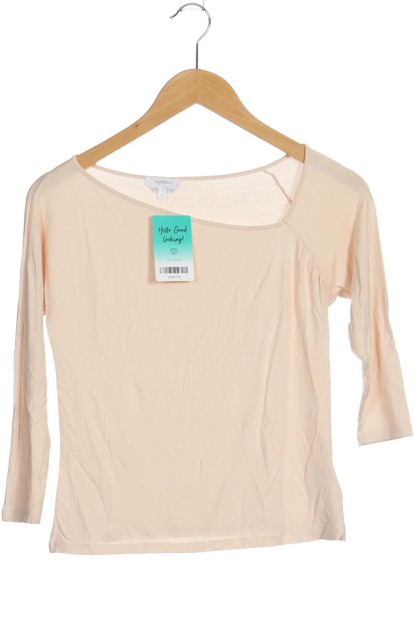 

Max Mara Damen Langarmshirt, beige, Gr. 36