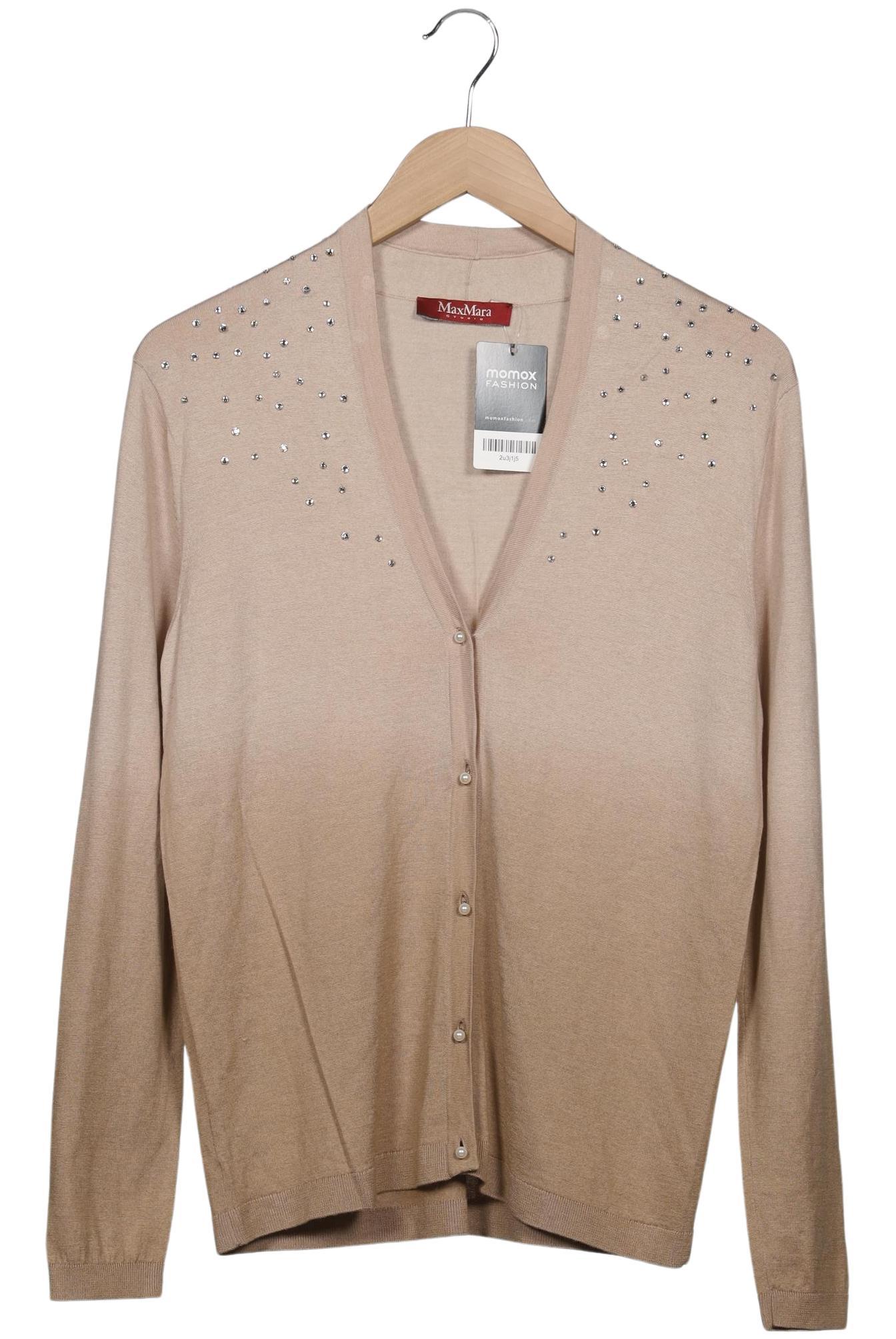 

Max Mara Damen Strickjacke, beige, Gr. 42