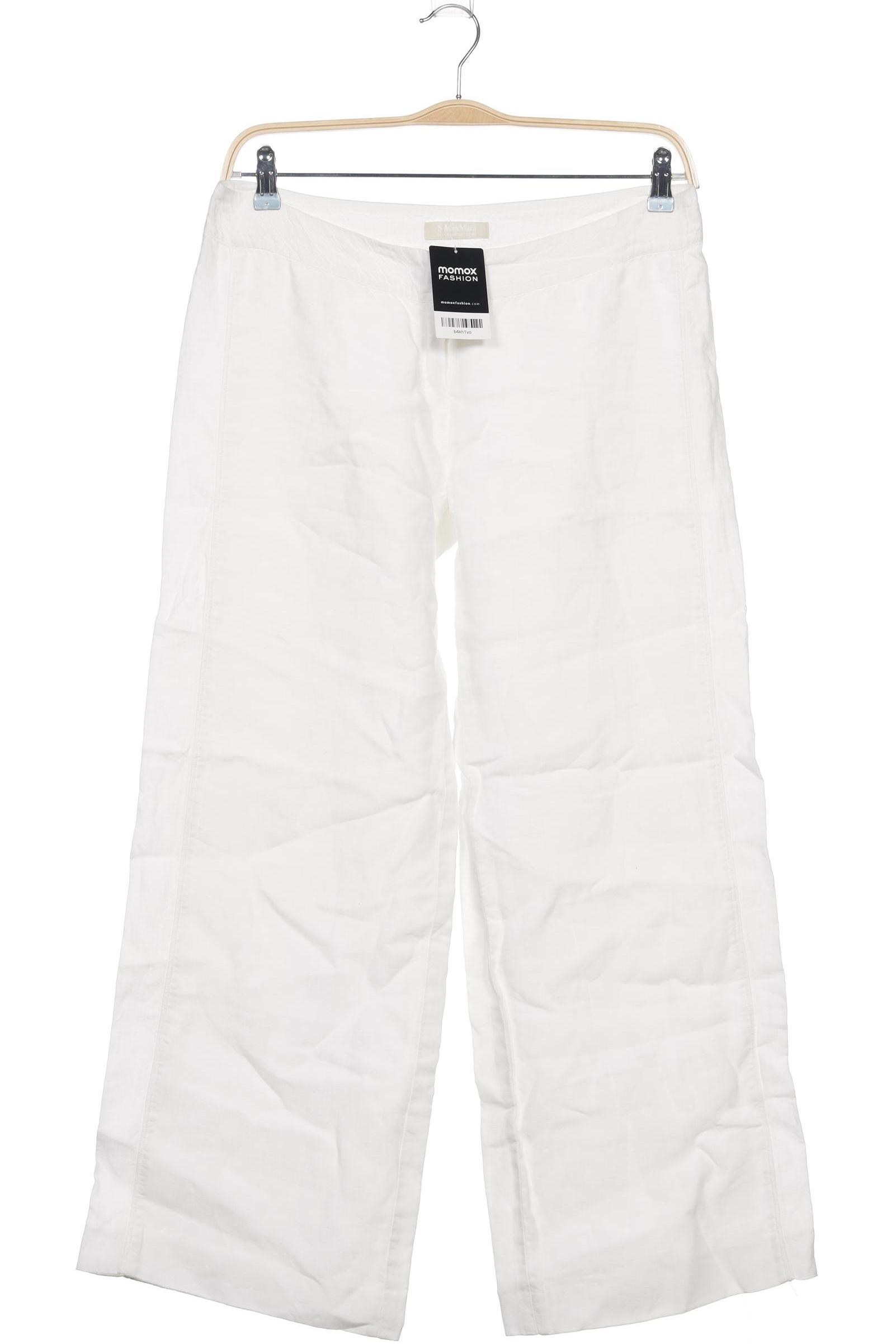 

Max Mara Damen Stoffhose, weiß, Gr. 42