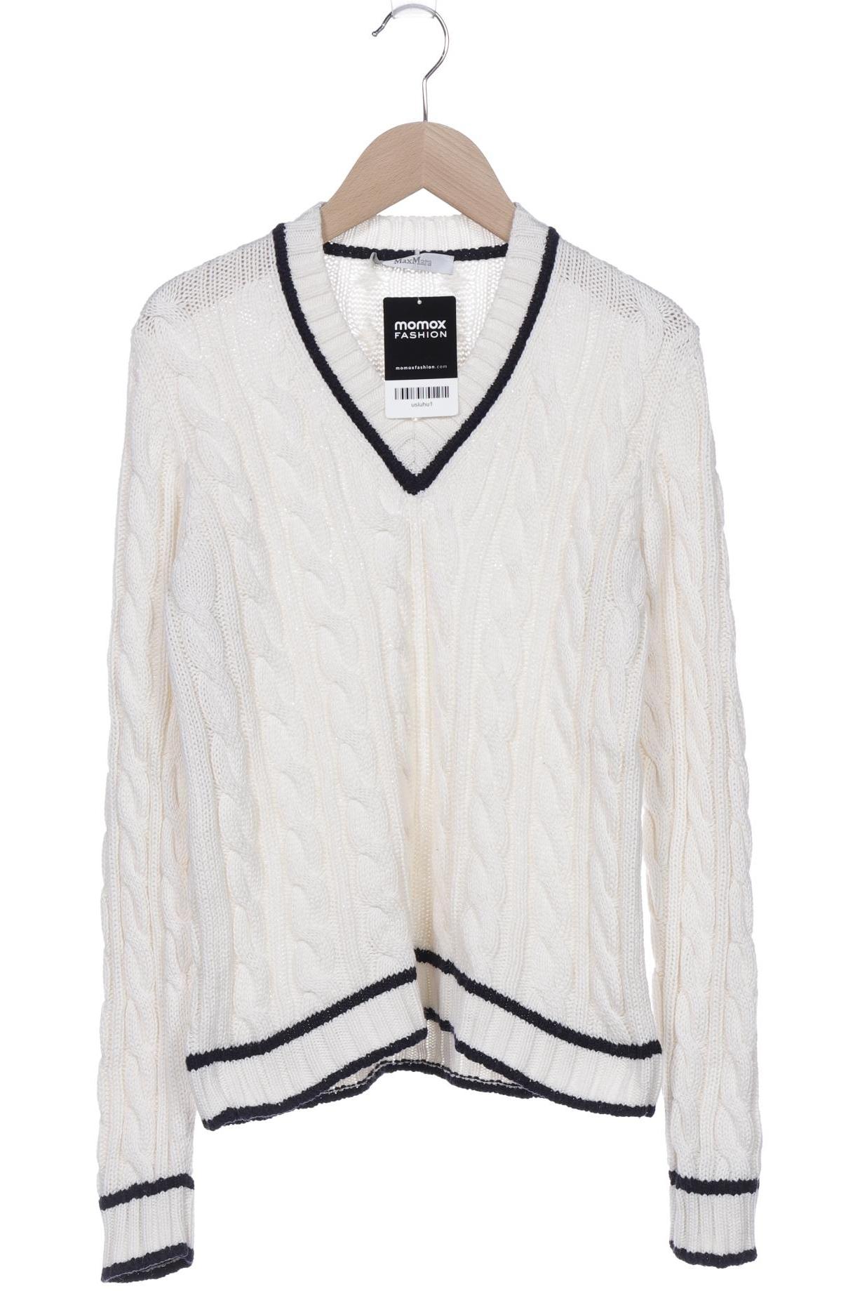 

Max Mara Damen Pullover, cremeweiß, Gr. 36