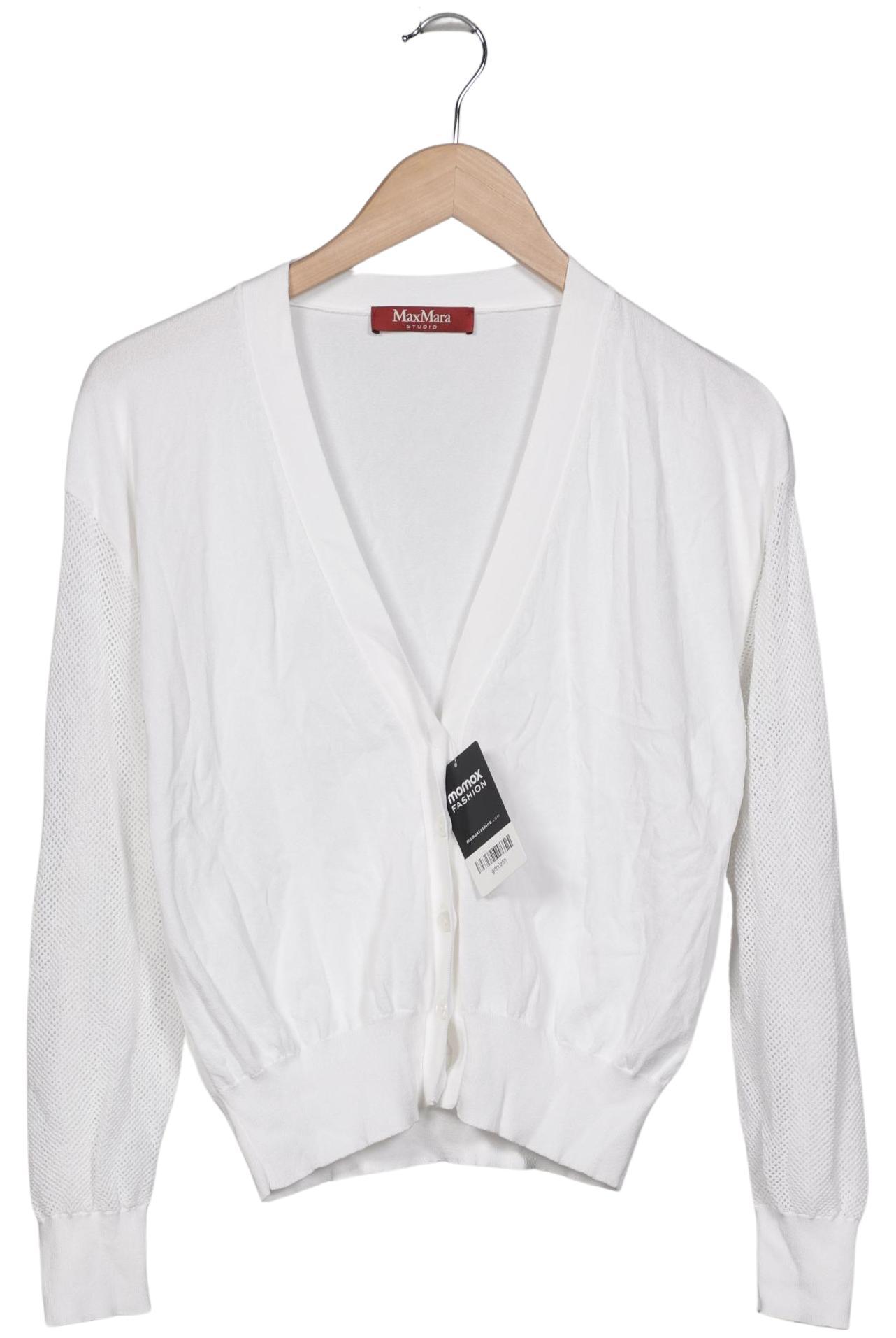 

Max Mara Damen Strickjacke, weiß, Gr. 38