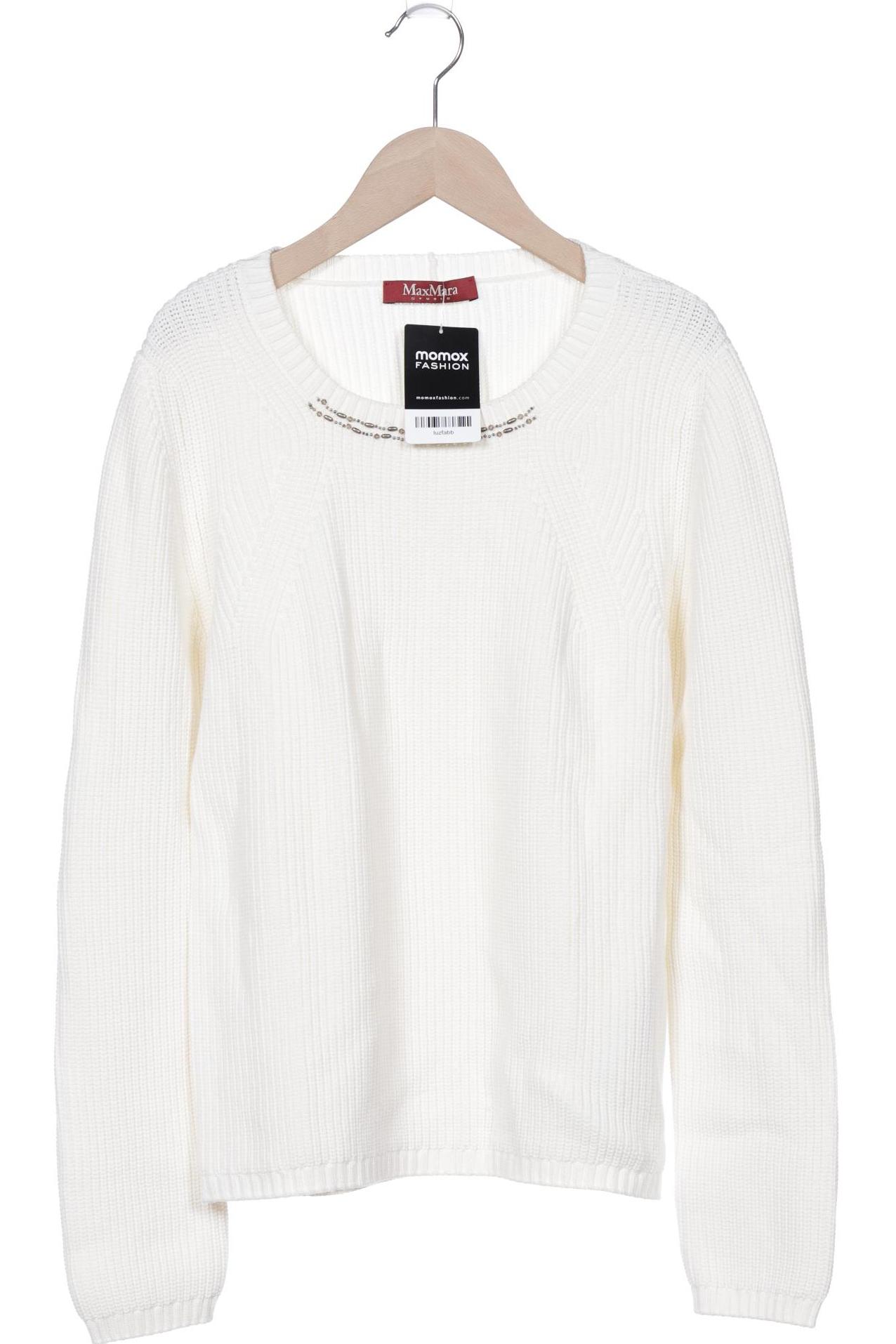

Max Mara Damen Pullover, cremeweiß, Gr. 42