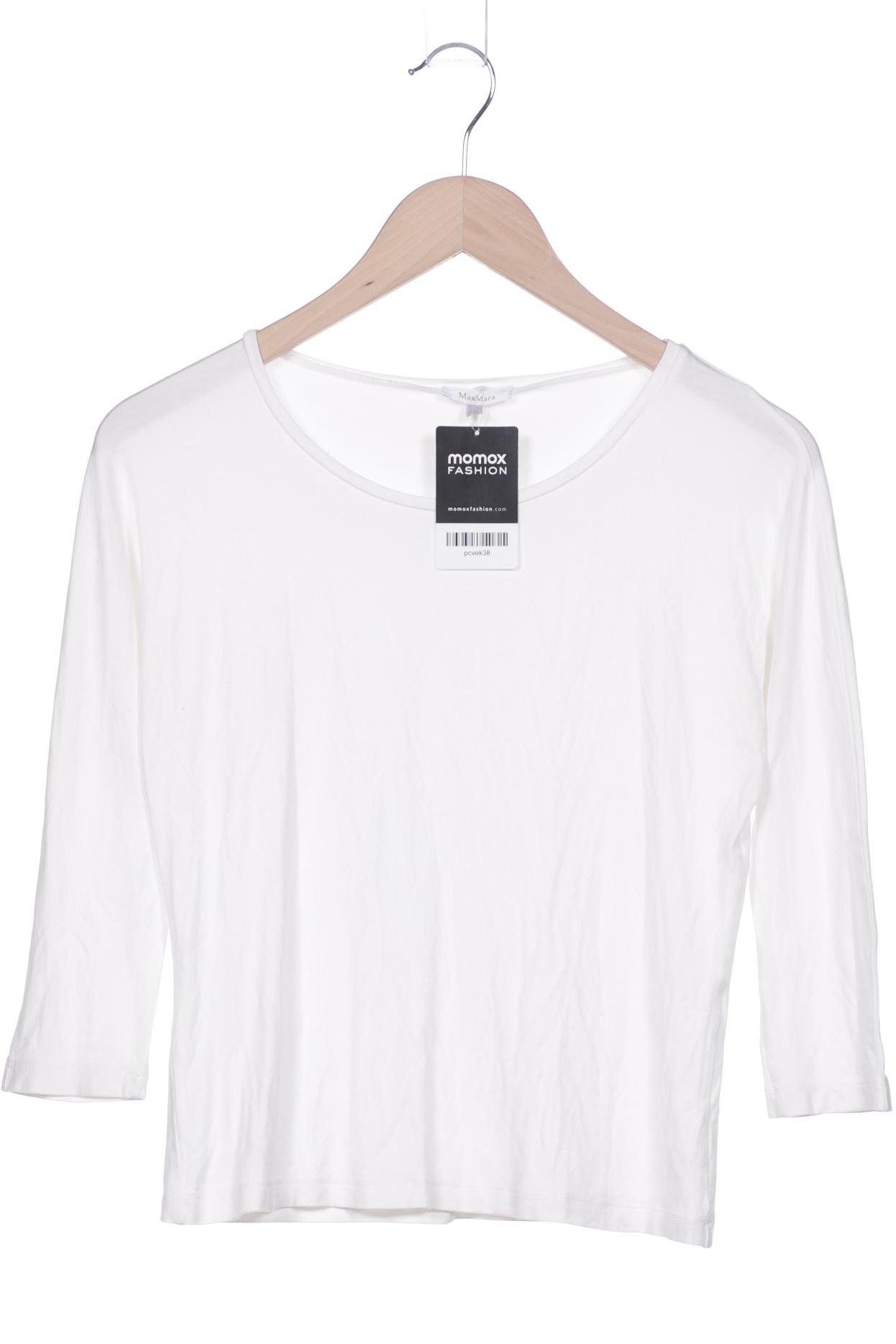 

Max Mara Damen Langarmshirt, weiß, Gr. 38