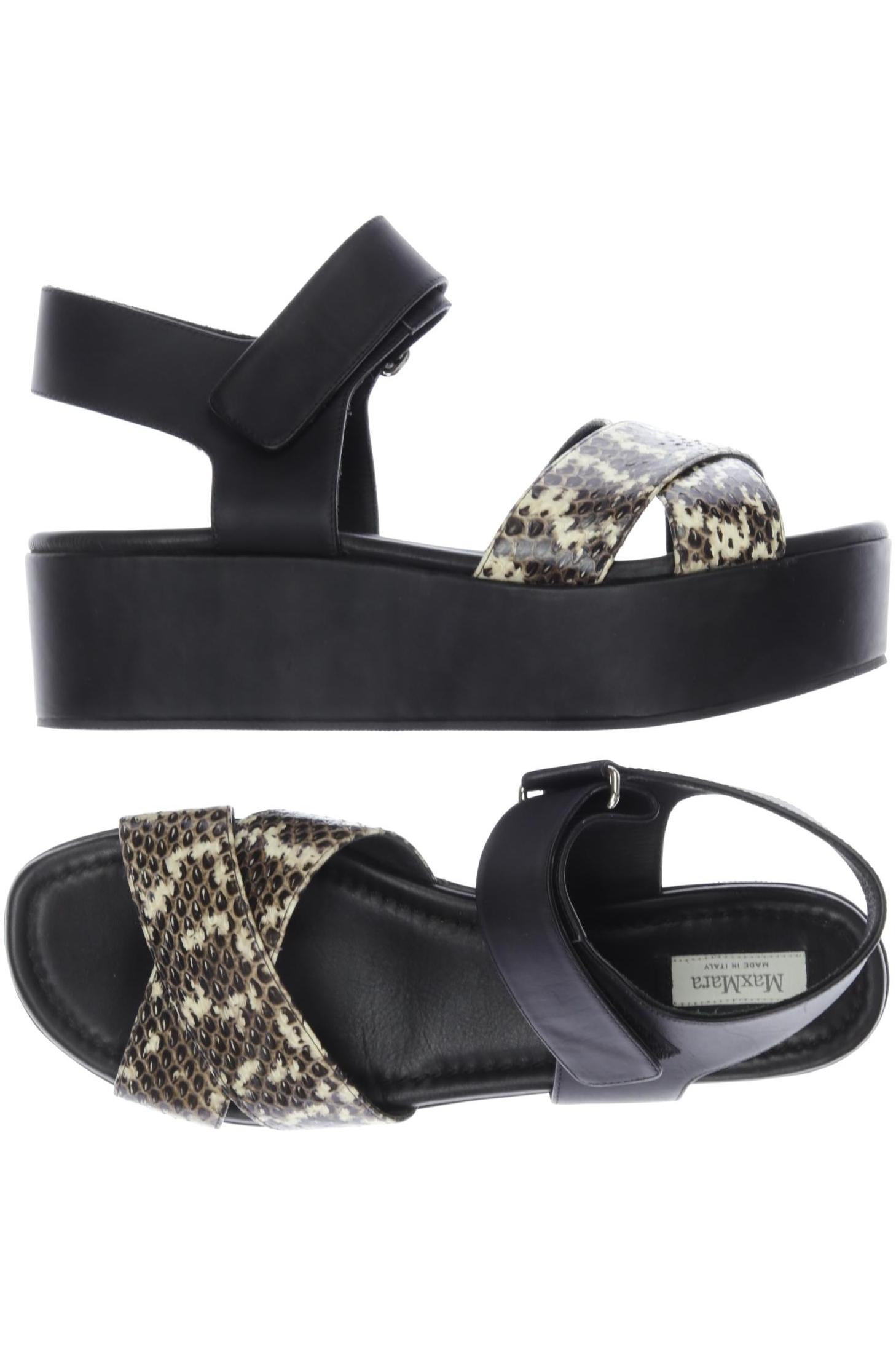 Thumbnail - Max Mara Damen Sandale, schwarz, Gr. 40
