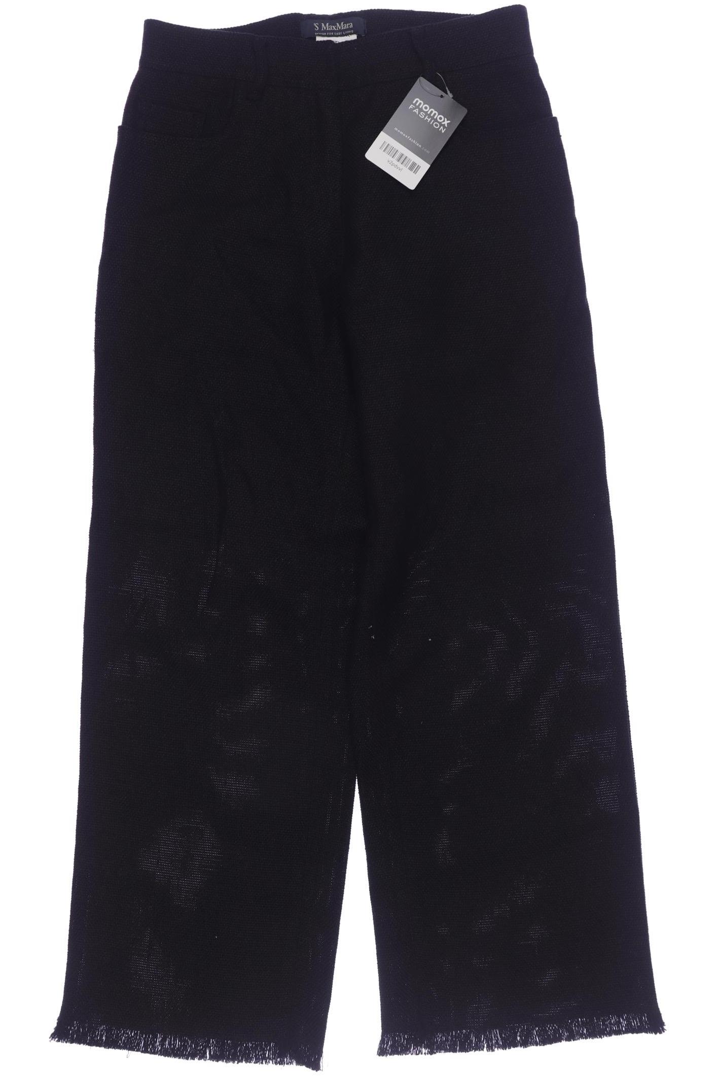 

Max Mara Damen Stoffhose, schwarz, Gr. 36