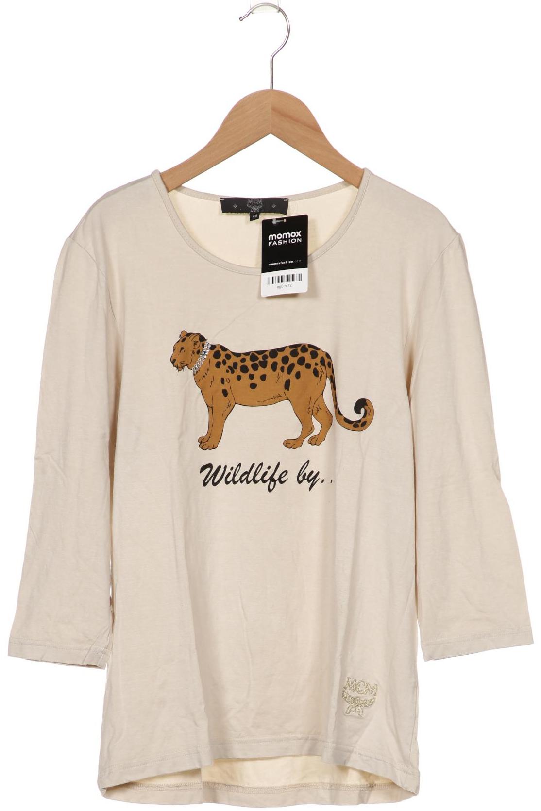 

MCM Damen Langarmshirt, beige, Gr. 46