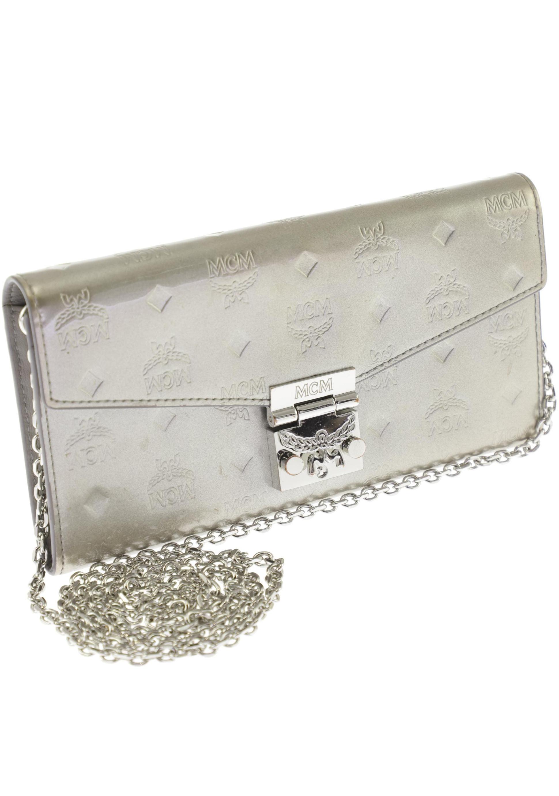 

MCM Damen Portemonnaie, silber, Gr.