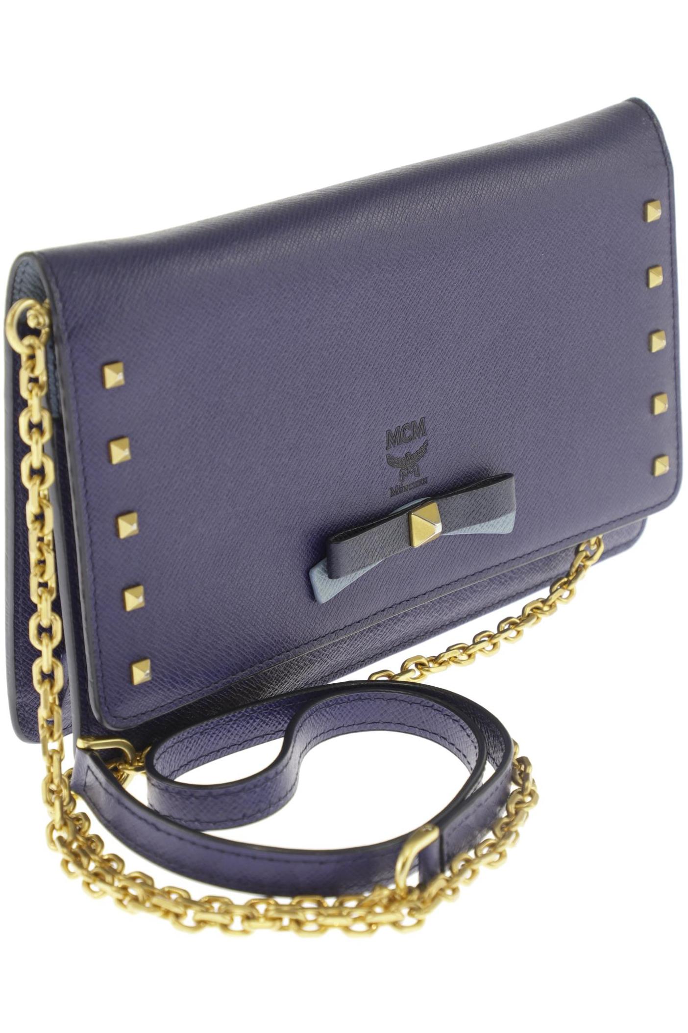 

MCM Damen Portemonnaie, marineblau, Gr.